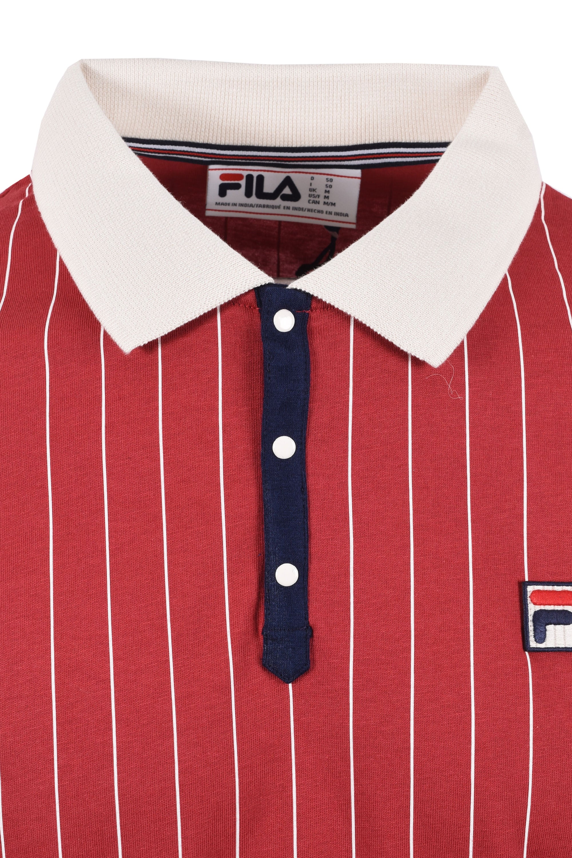 FILA CLASSIC BB1 STRIPED POLO GARNET/GARDENIA/FILA NAVY - Image 2