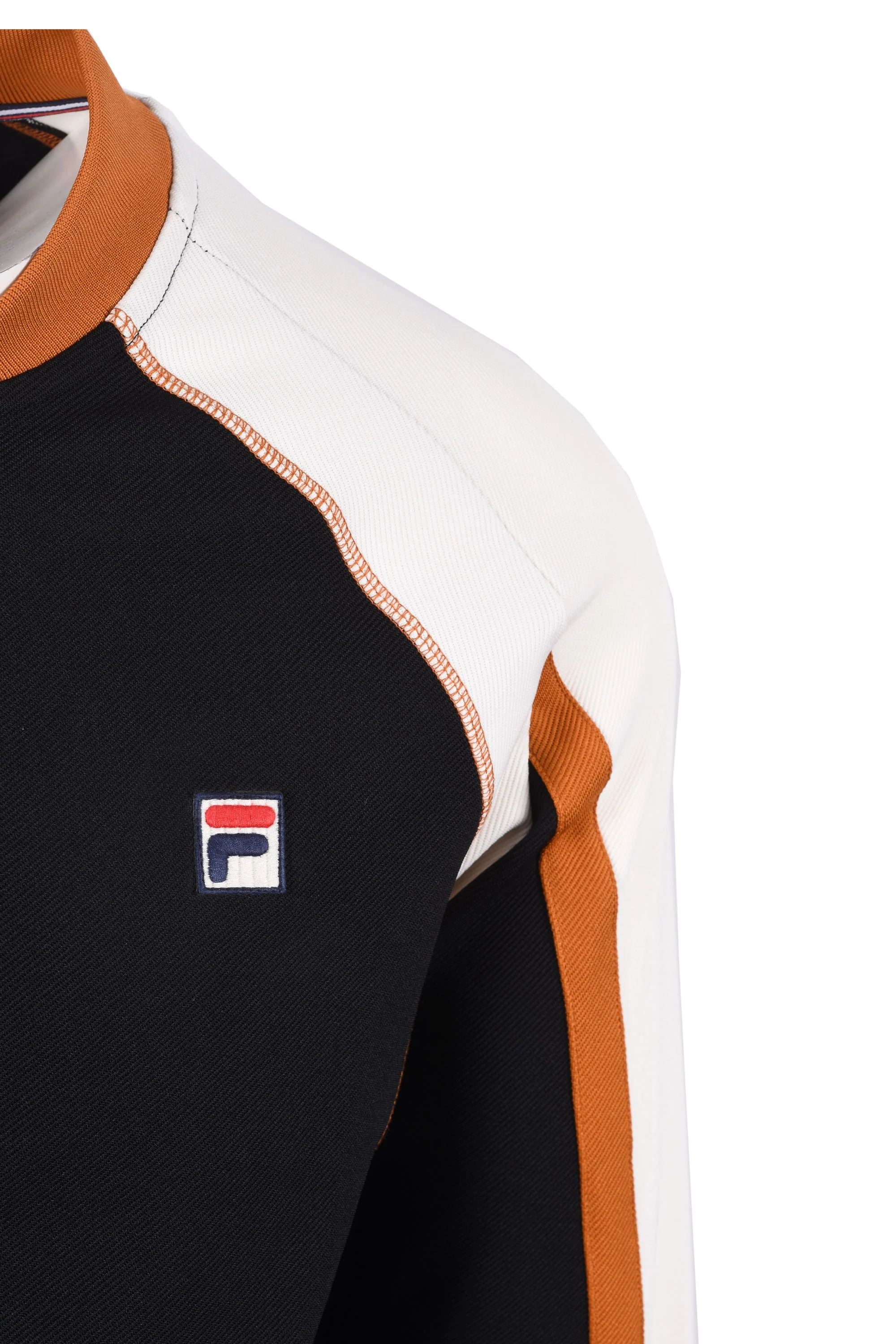 Fila Vintage Eliot Track Top Black/Gardenia/Pumpkin - Image 3