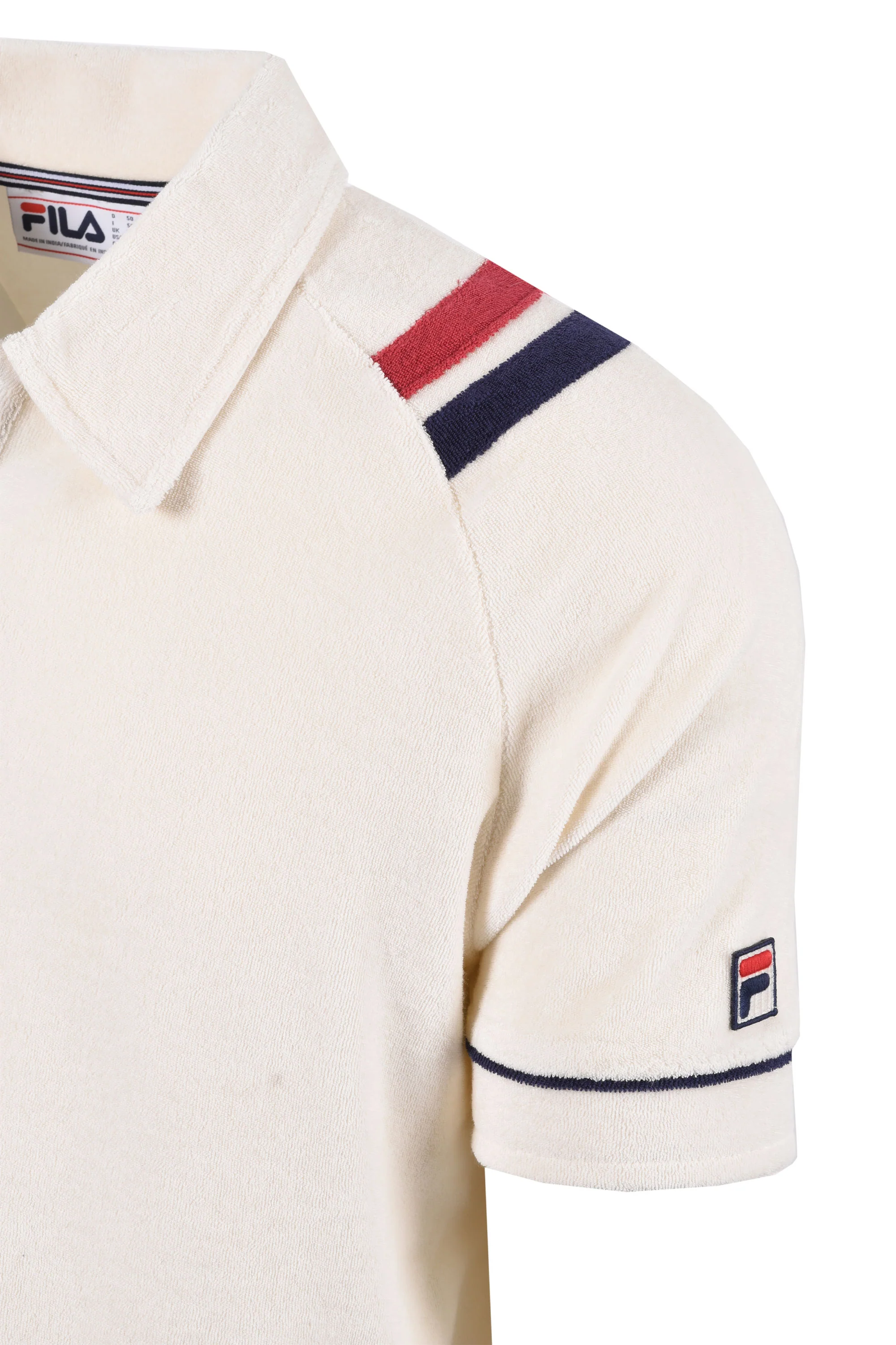 FILA MASSIMO TERRY POLO GARDENIA/GARNET/FILA NAVY - Image 3