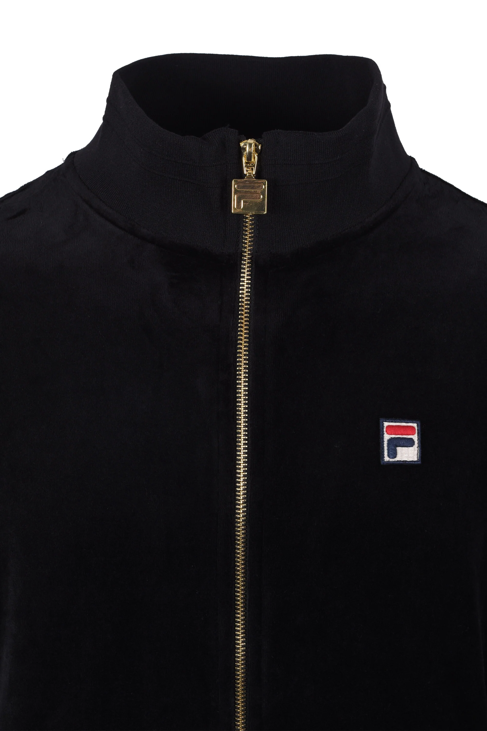 Fila Vintage Nero Velour Track Top Black - Image 2