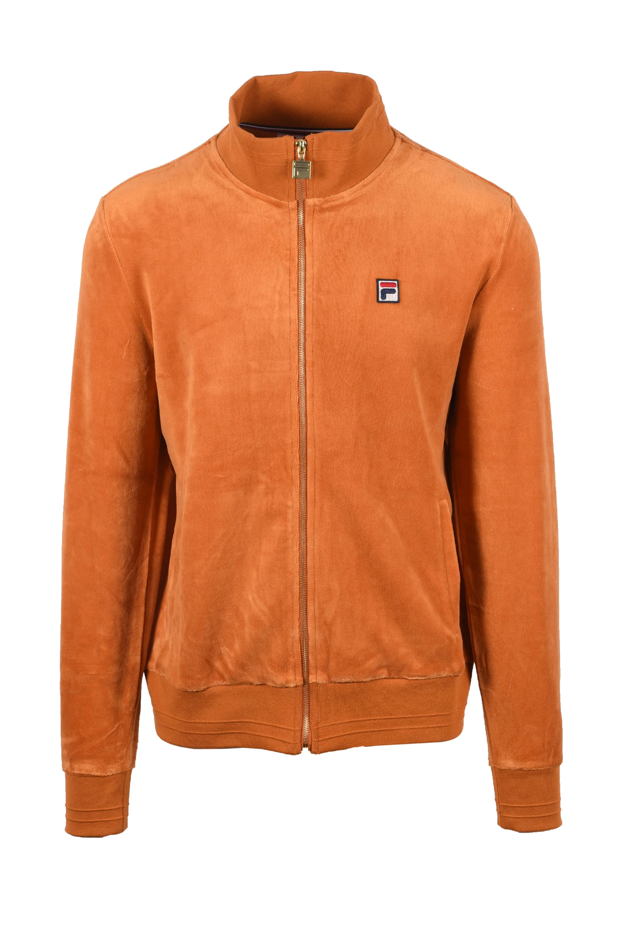 Fila Vintage Nero Velour Track Top Pumpkin Spice