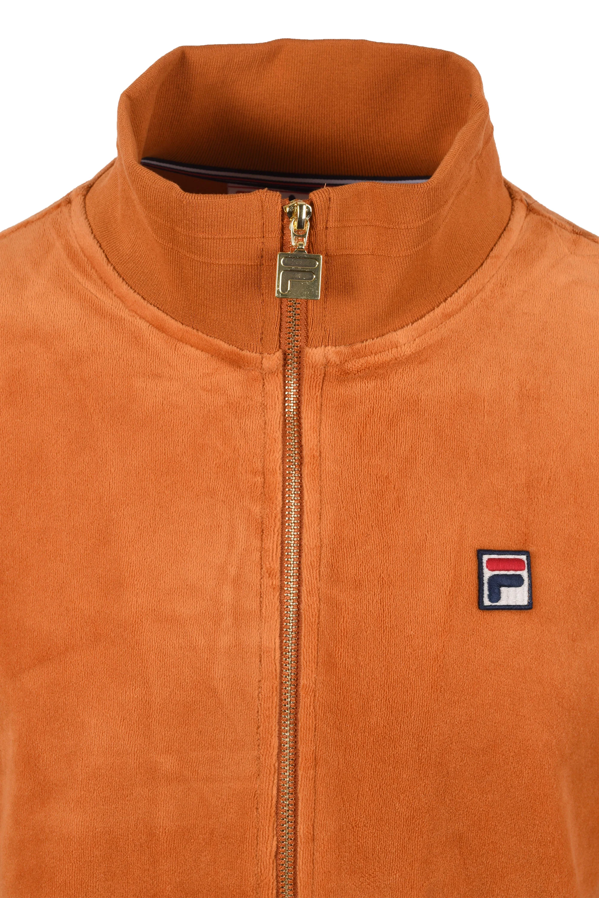 Fila Vintage Nero Velour Track Top Pumpkin Spice - Image 2