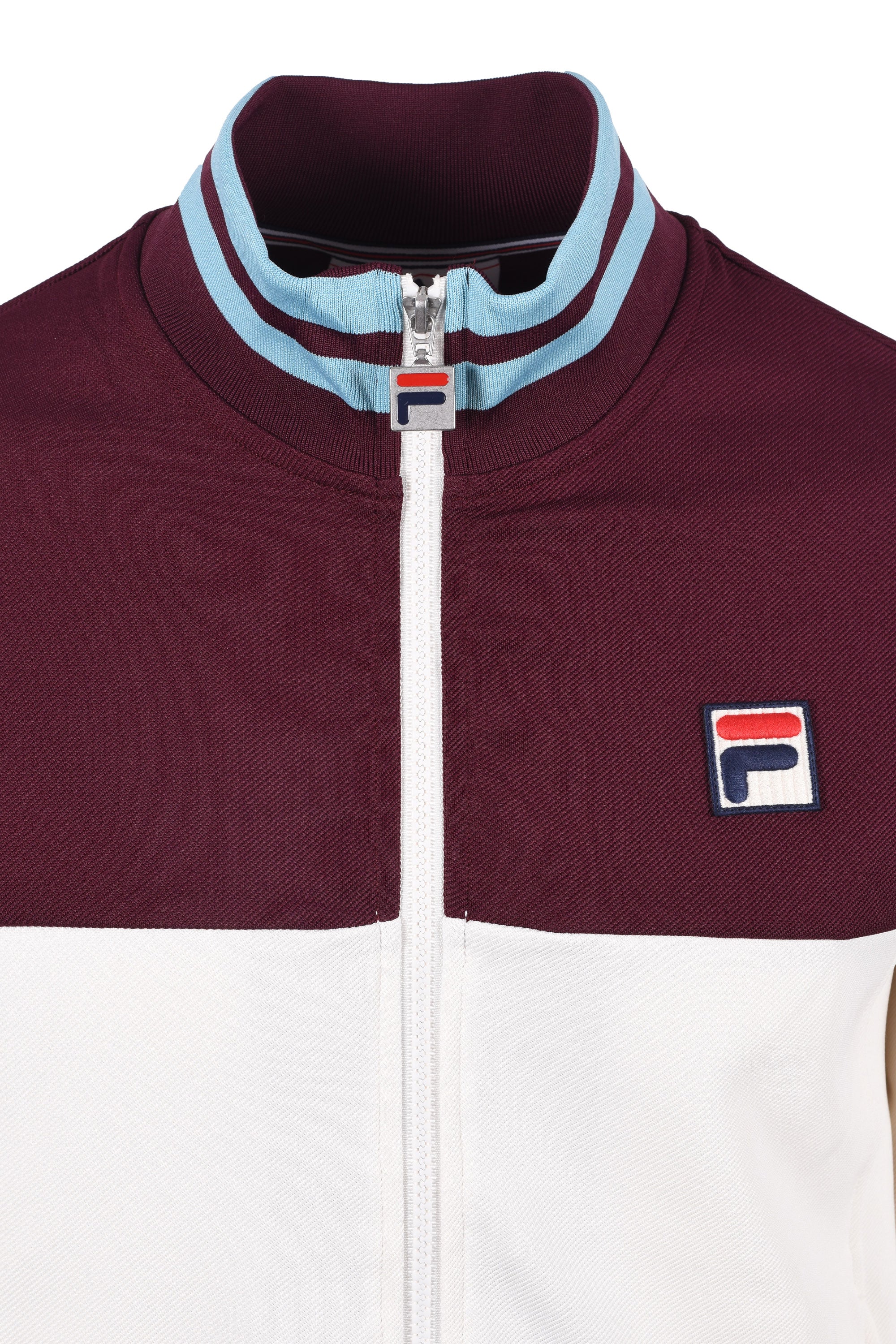 Fila Vintage Tie Breaker Track Jacket White/Blue/Burgundy - Image 2
