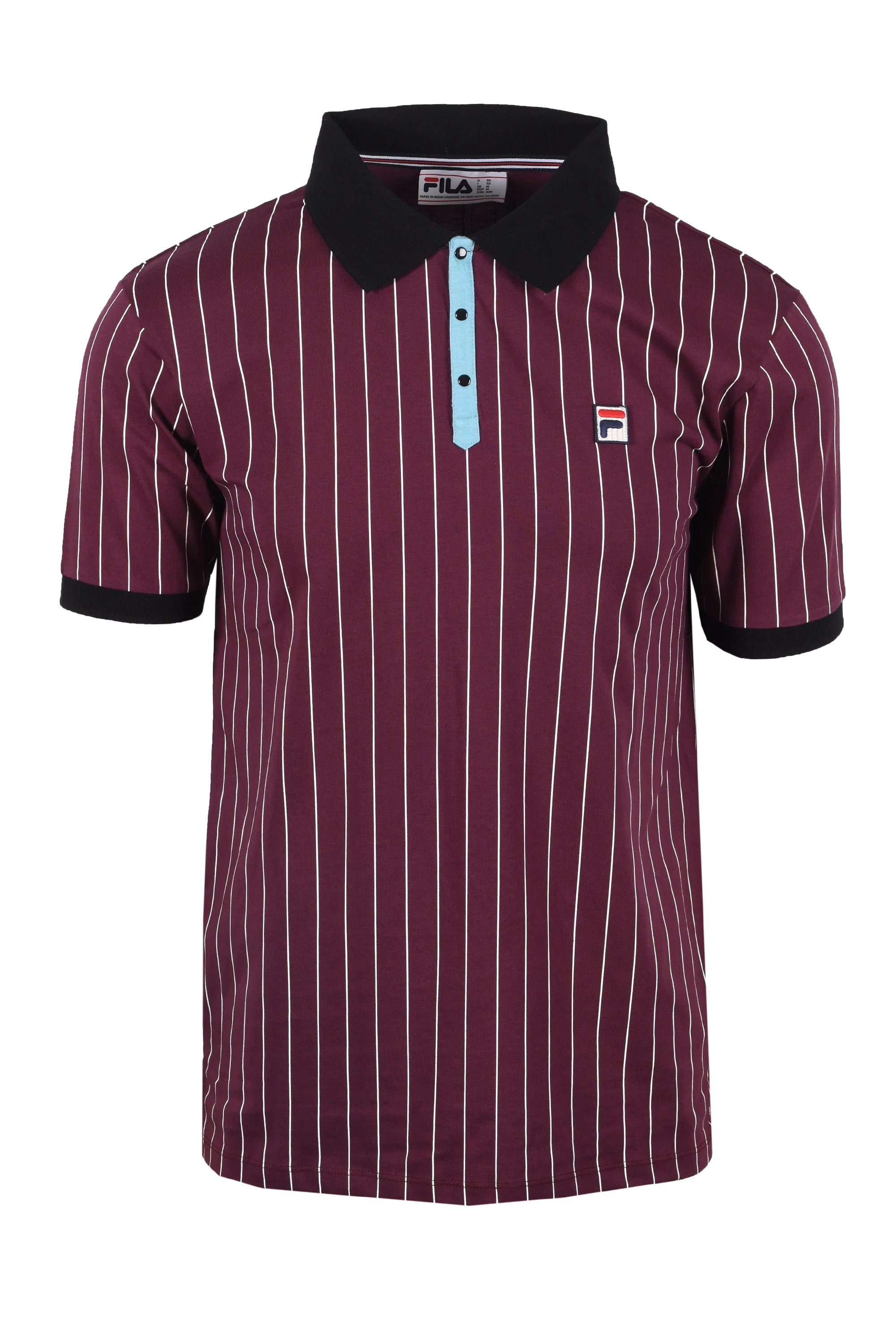 Fila Vintage BB1 Striped Polo Blue/Burgundy