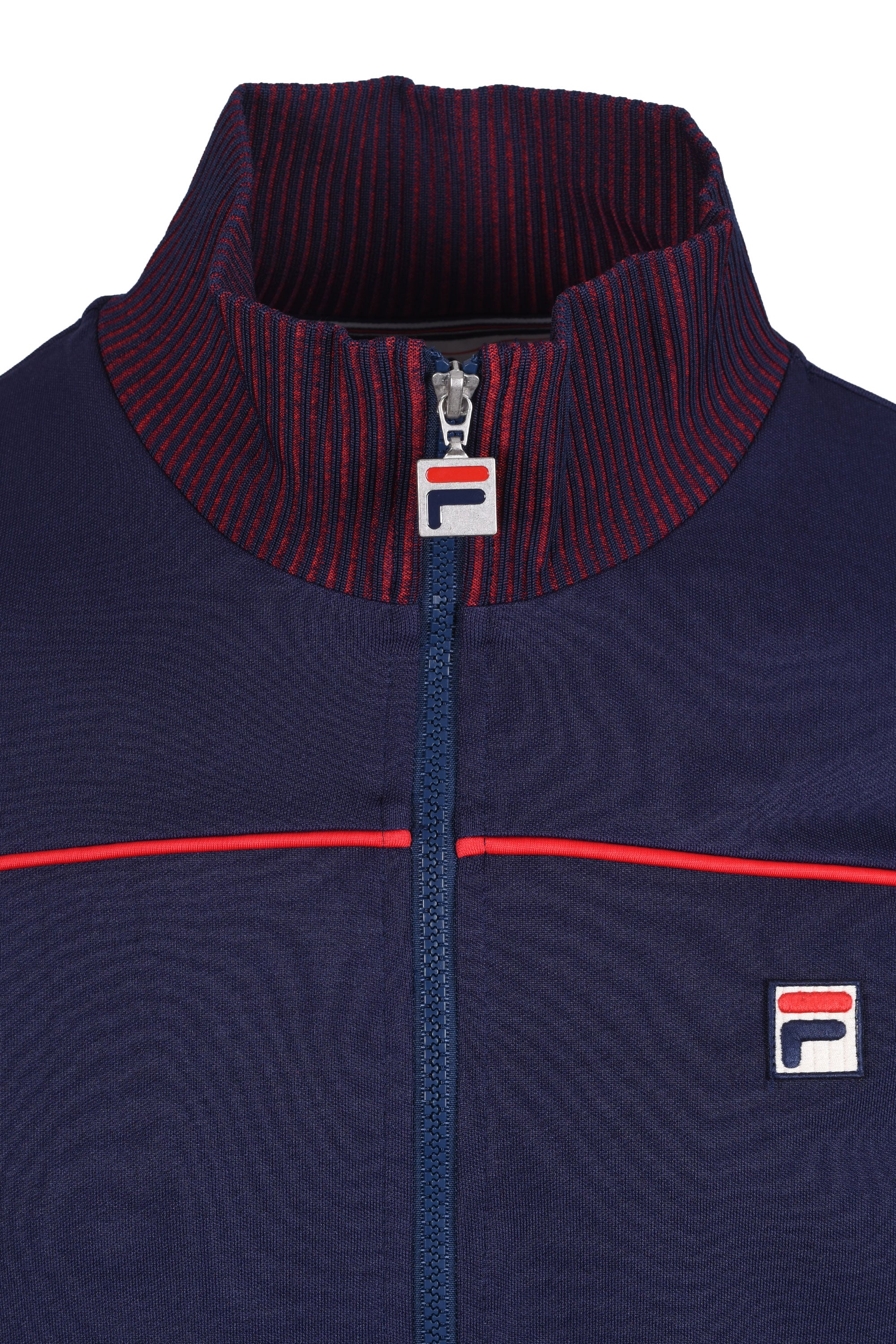 Fila Vintage Zayn Lenticular Track Top Navy/Red - Image 2