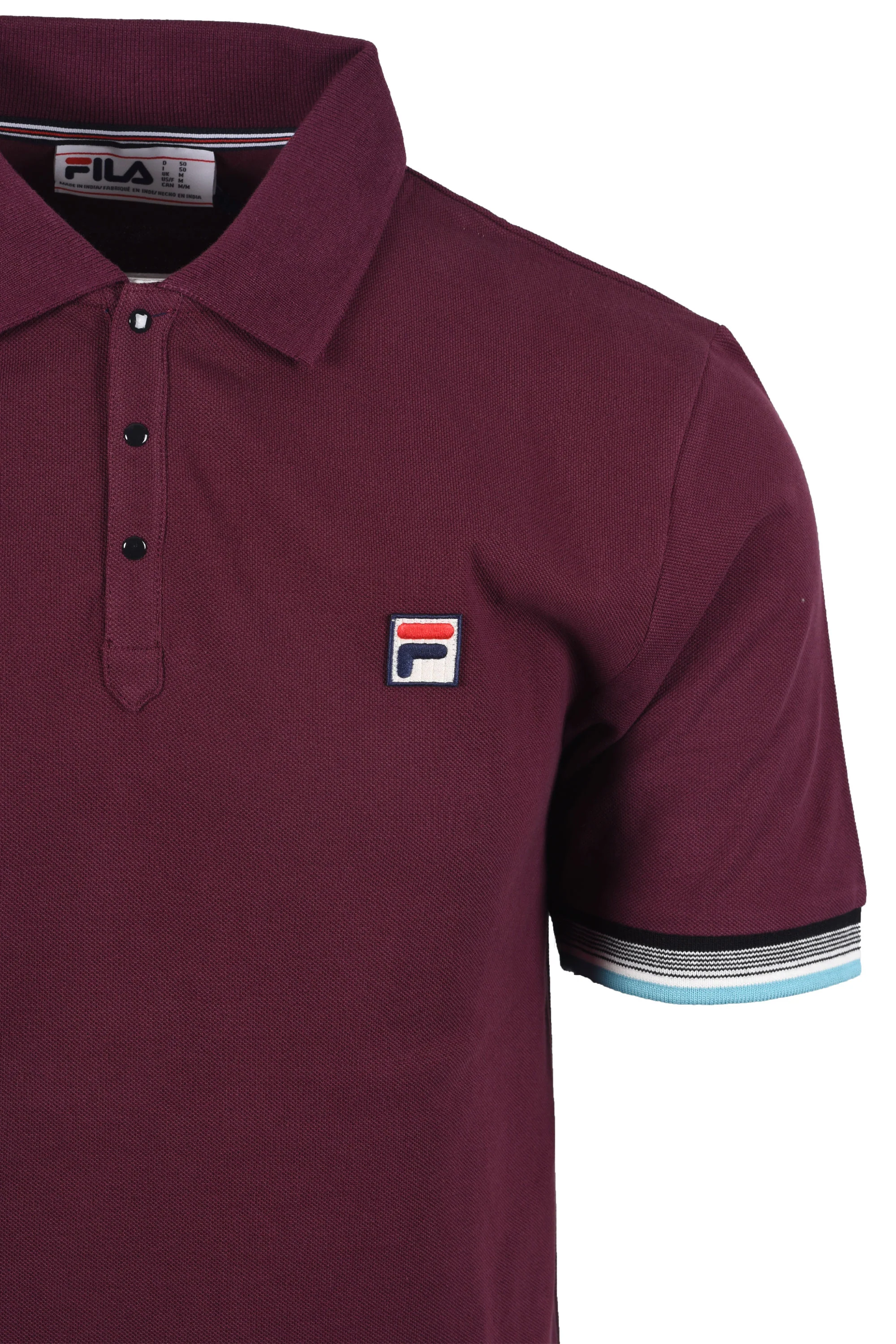 Fila Vintage Zev Polo Burgundy - Image 2