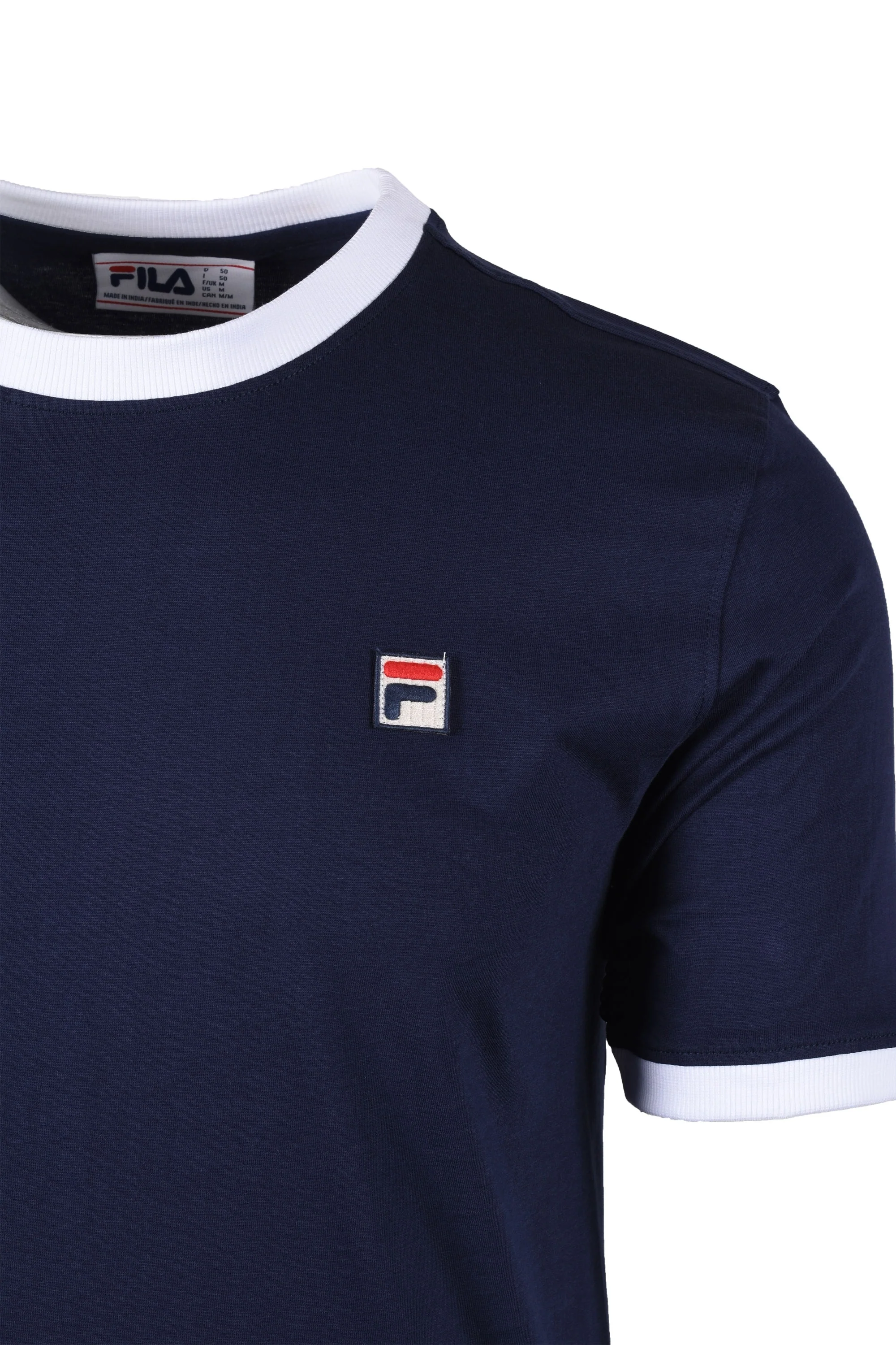 Fila Vintage Marconi Essential Ringer Tee Navy/White - Image 3