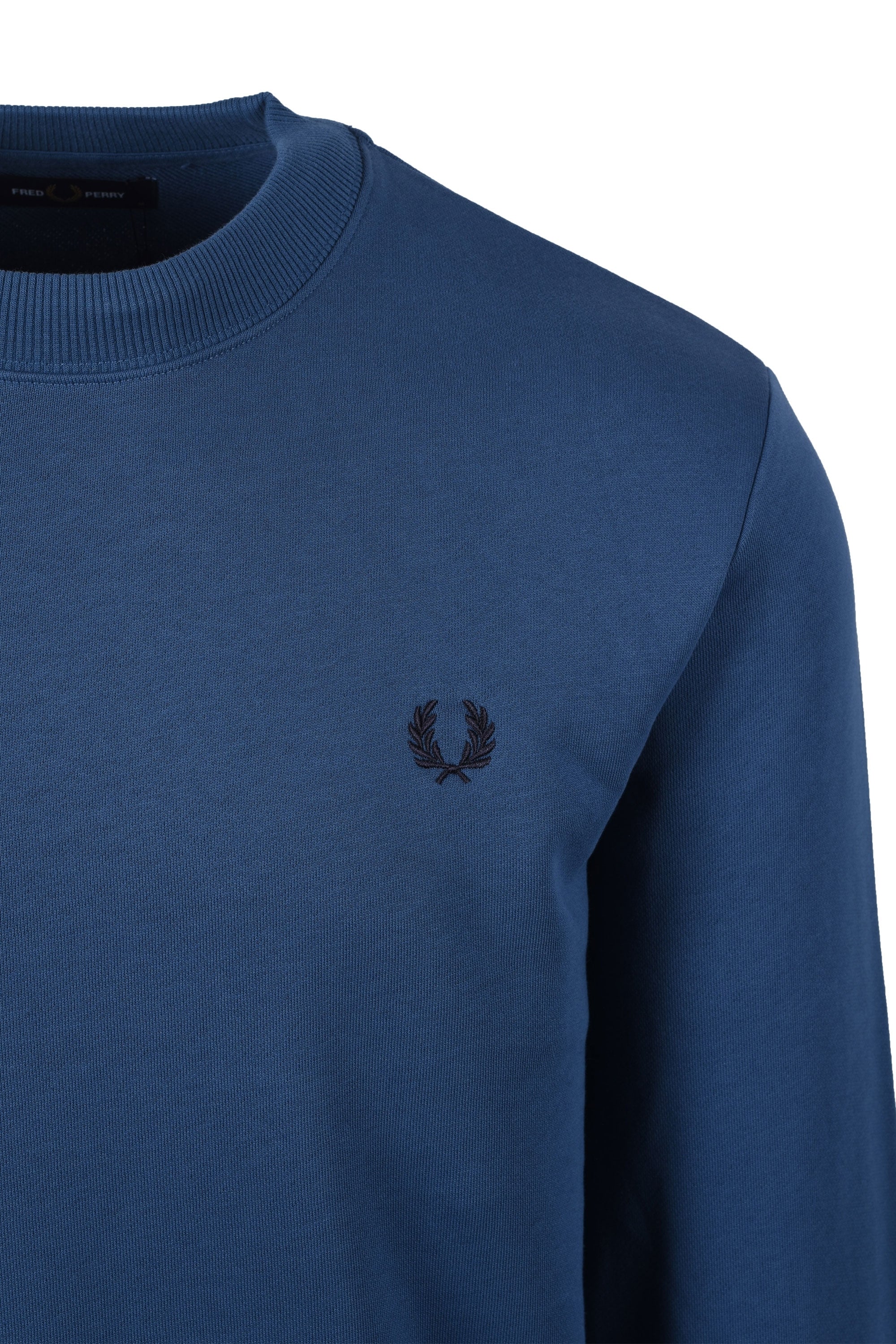 Fred Perry Crew Neck Sweatshirt Midnight Blue/Navy/Ultra Violet - Image 3