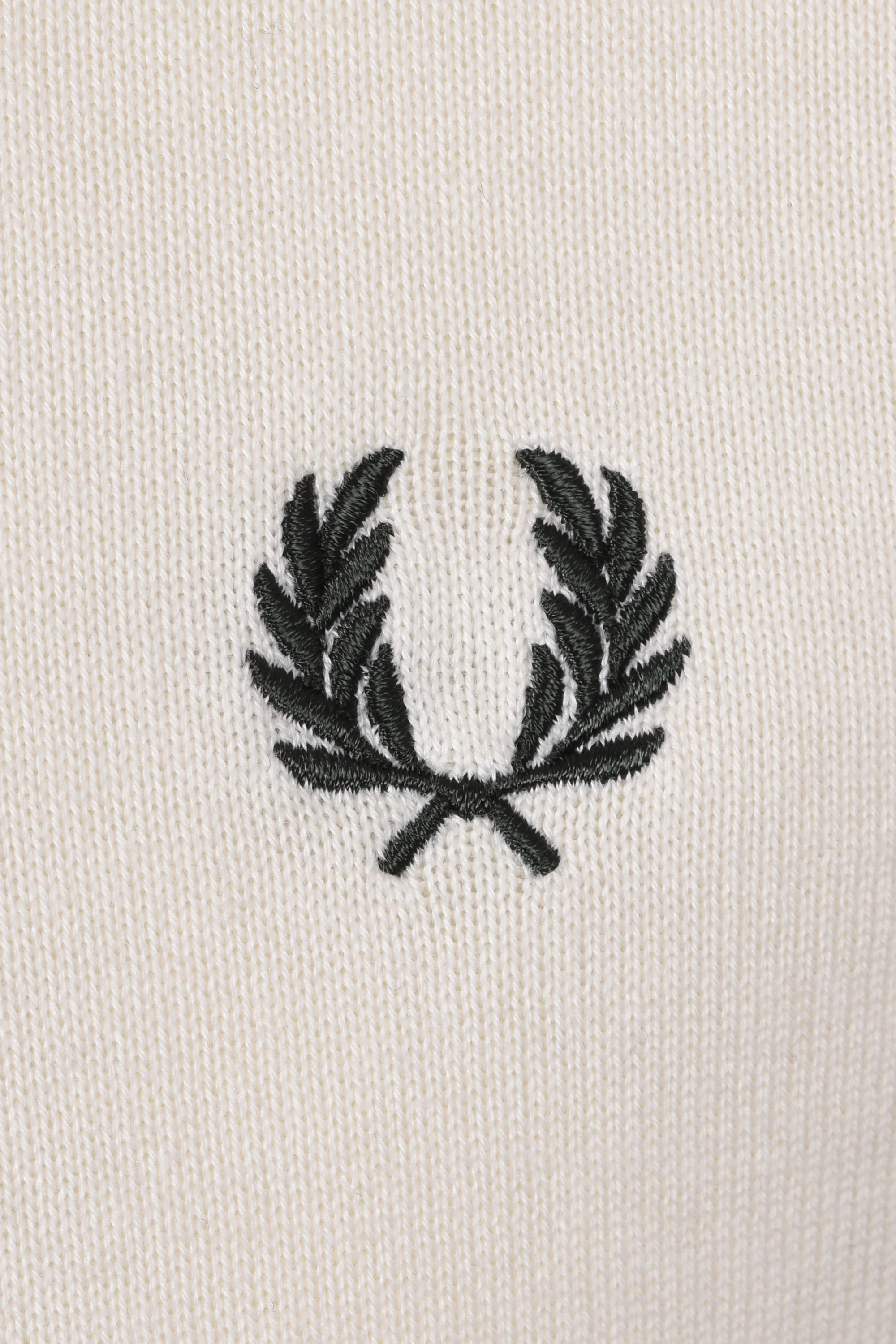 FRED PERRY COTTON KNITTED SHIRT ECRU - Image 3