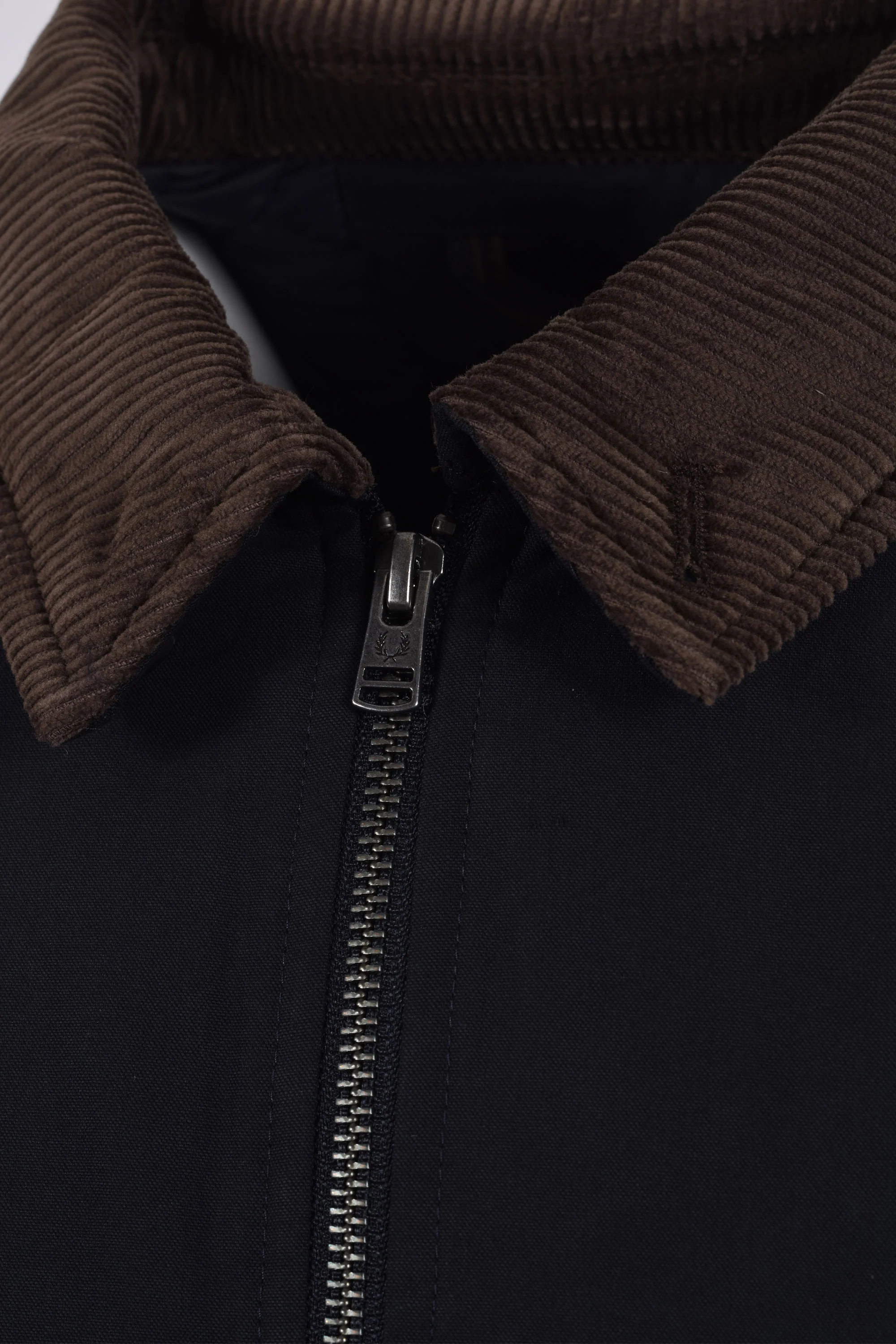 FRED PERRY COTTON CABAN JACKET NAVY - Image 3