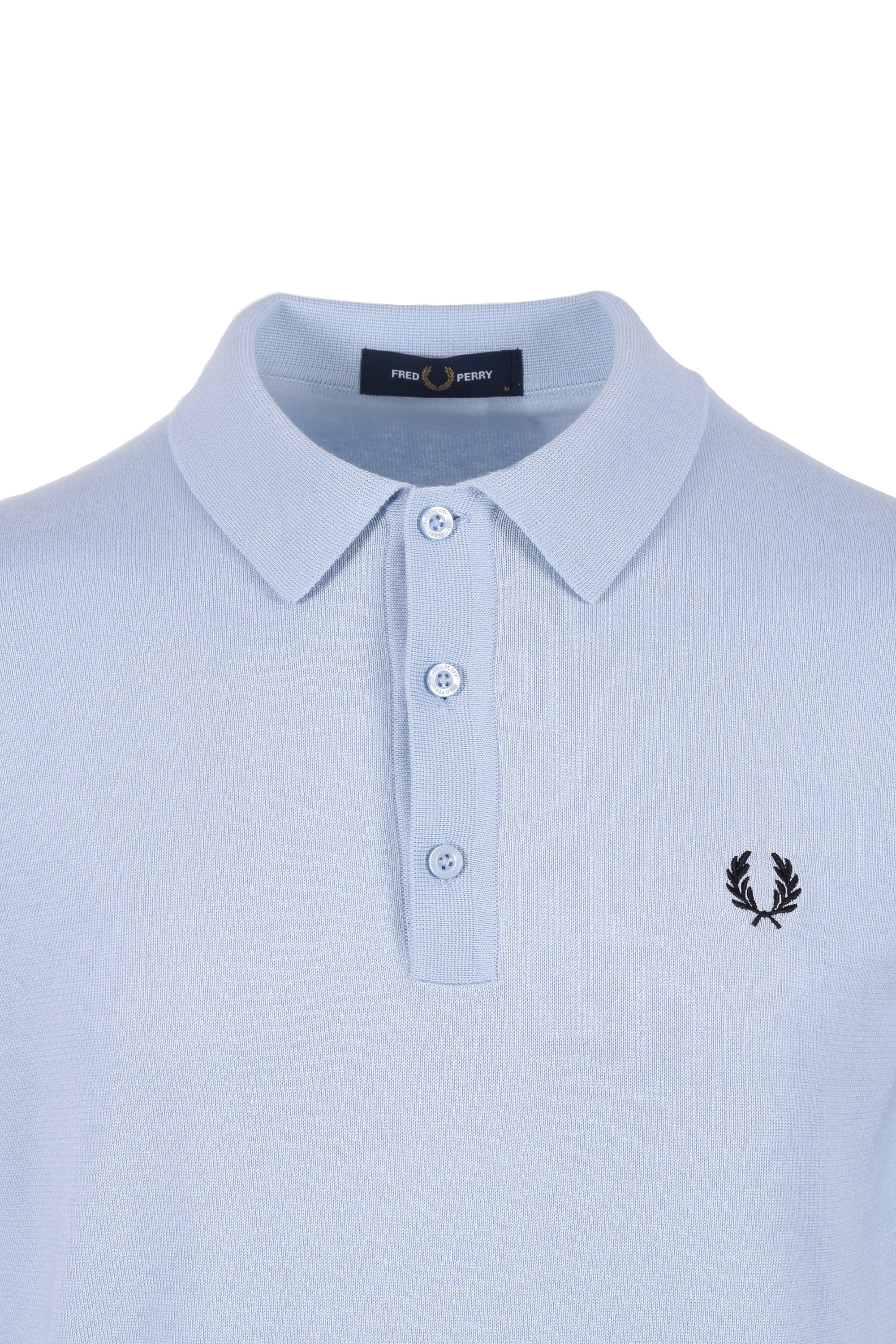 Fred Perry Cotton Knitted Polo Light Smoke - Image 2