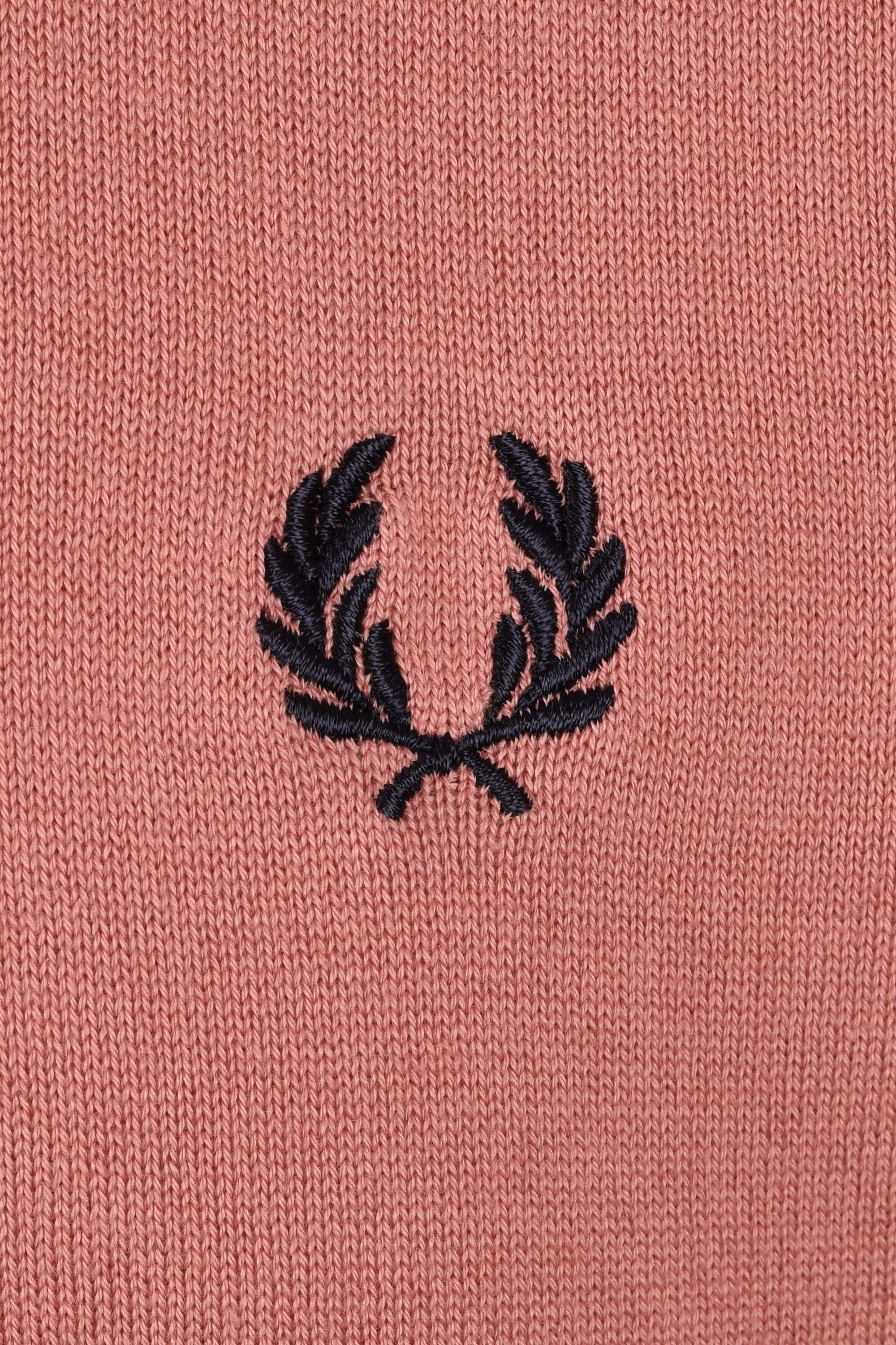 Fred Perry Cotton Knitted Polo Putty Pink - Image 3