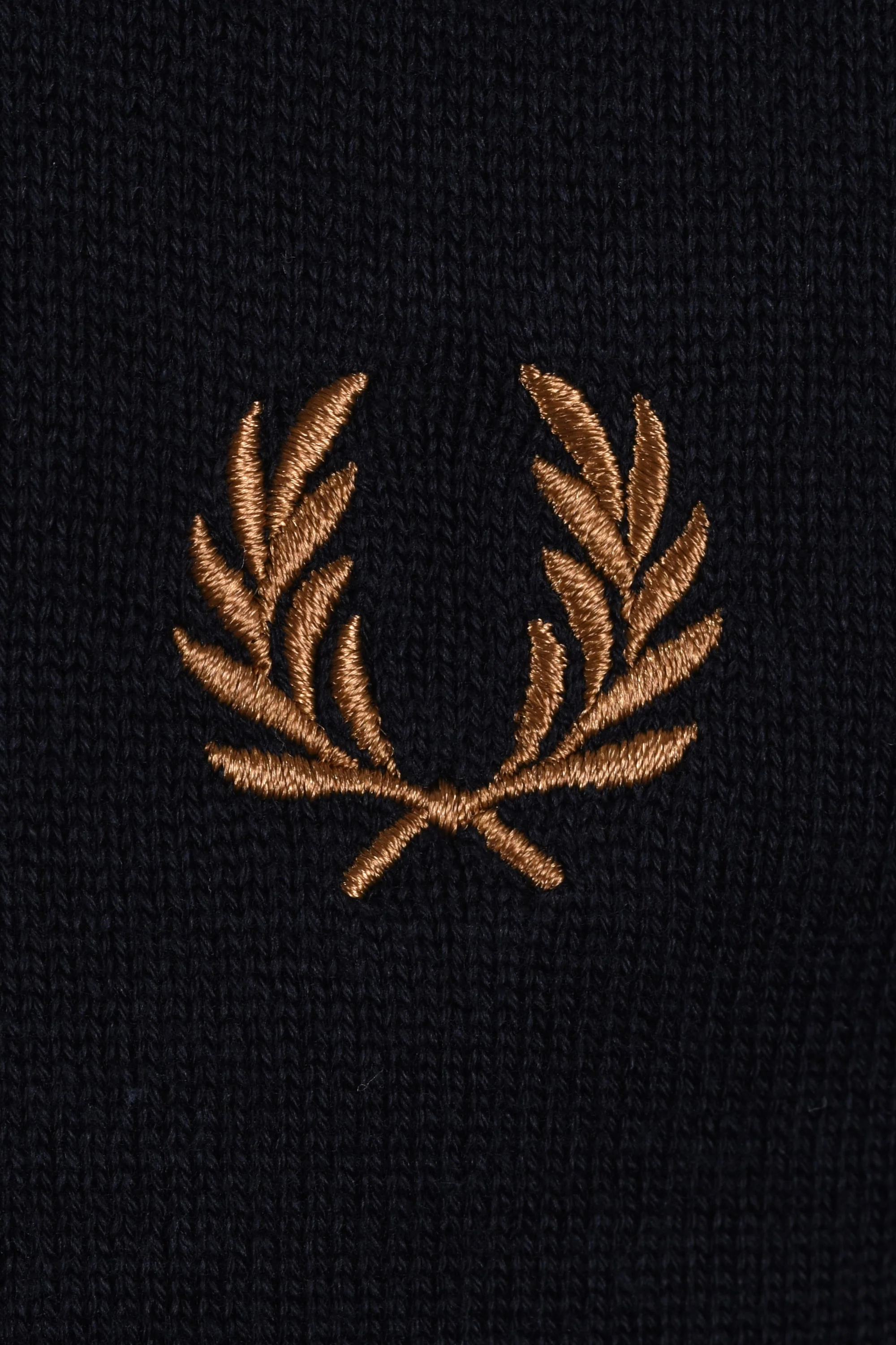 FRED PERRY COTTON KNITTED SHIRT NAVY - Image 3