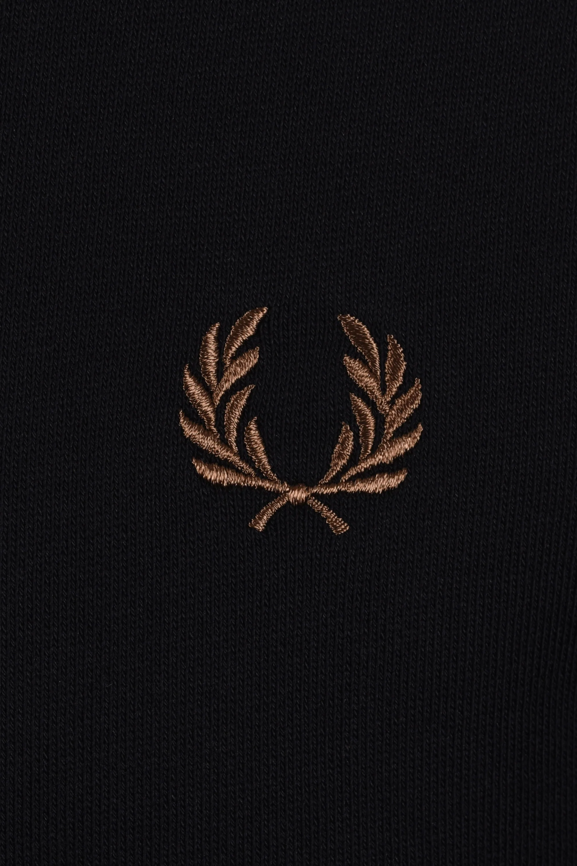 FRED PERRY CREW NECK SWEATSHIRT BLACK/SHADED STONE - Image 2
