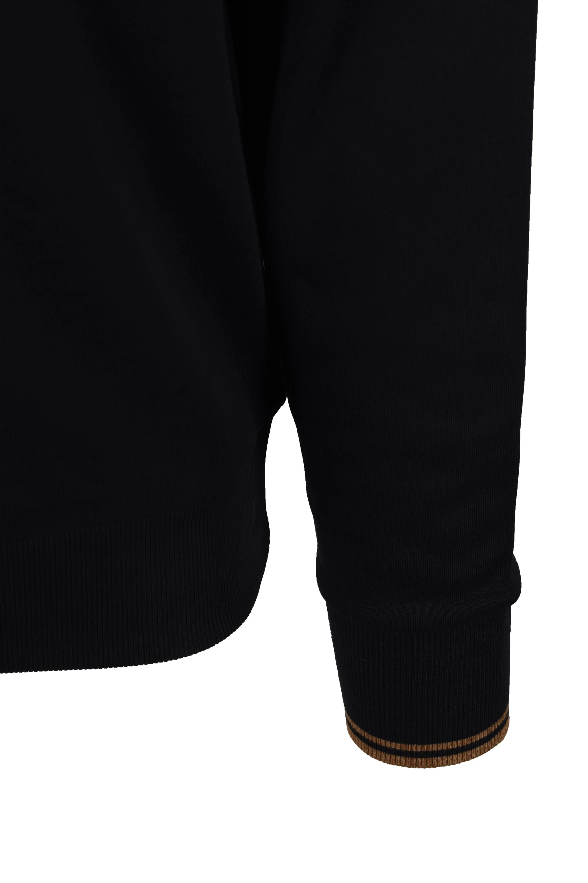 FRED PERRY CREW NECK SWEATSHIRT BLACK/SHADED STONE - Image 3