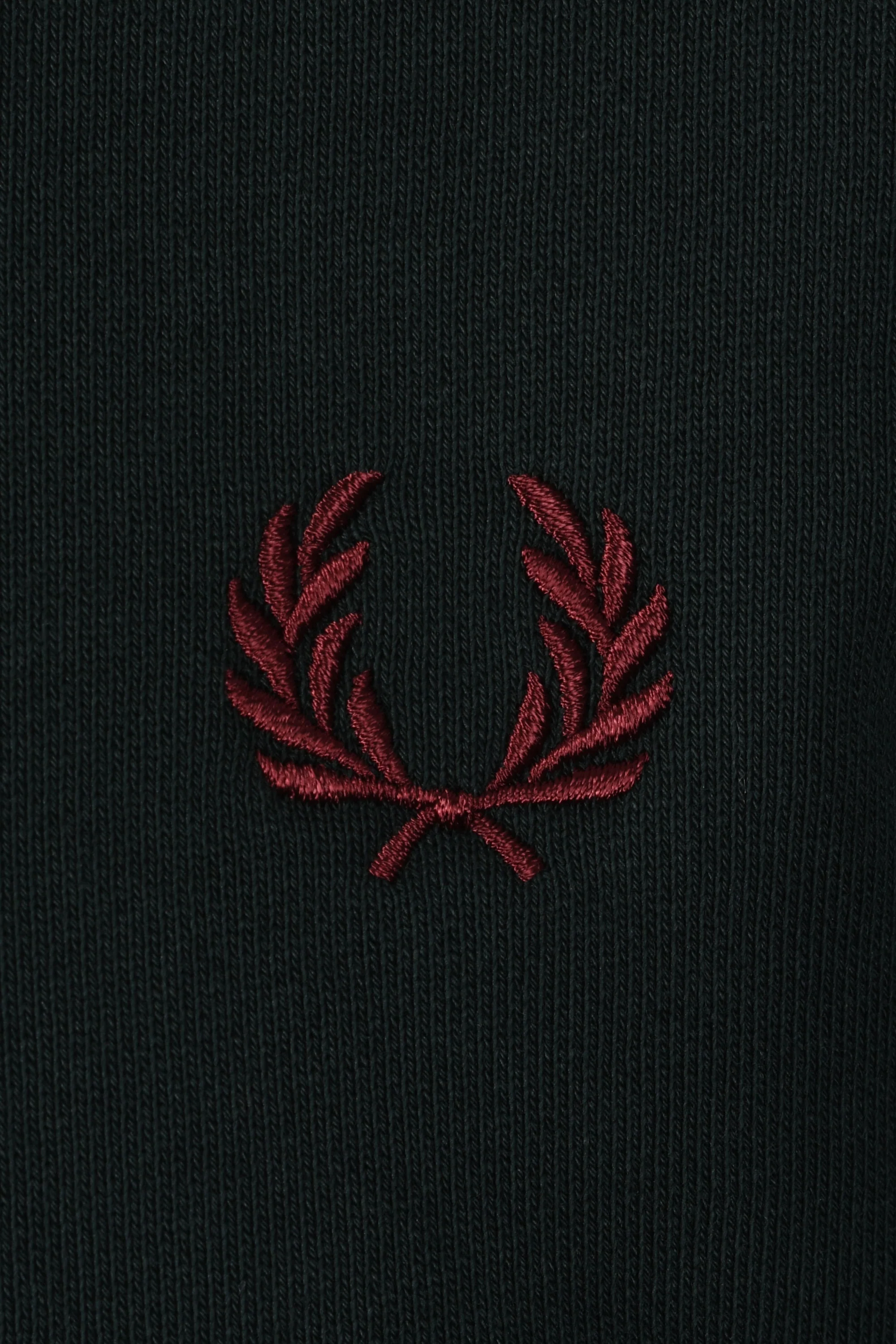 FRED PERRY CREW NECK SWEATSHIRT GRASSROOT GREEN/STOCKPORT BLUE/OXBLOOD - Image 3