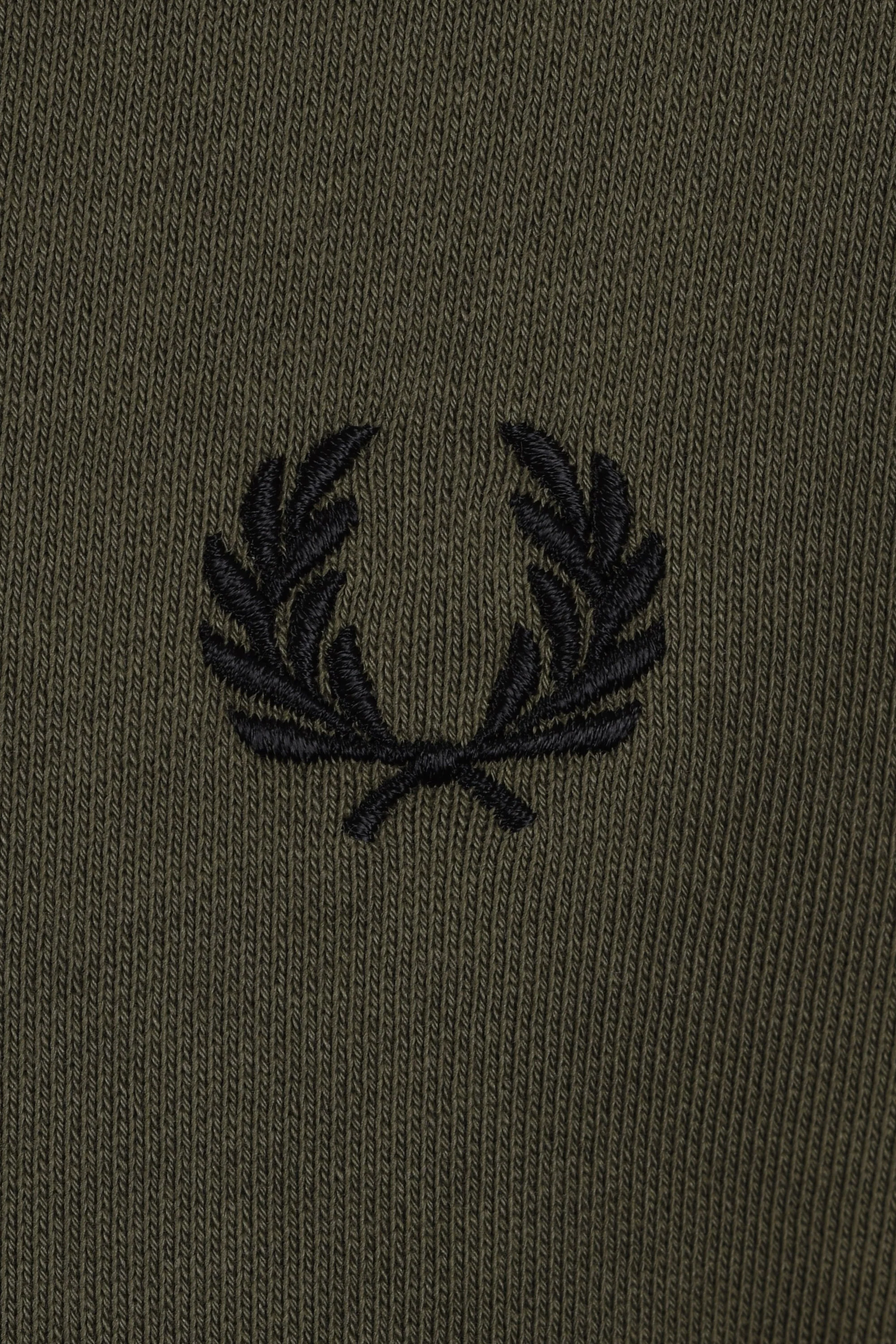 FRED PERRY CREW NECK SWEATSHIRT GREEN/ BLACK - Image 3
