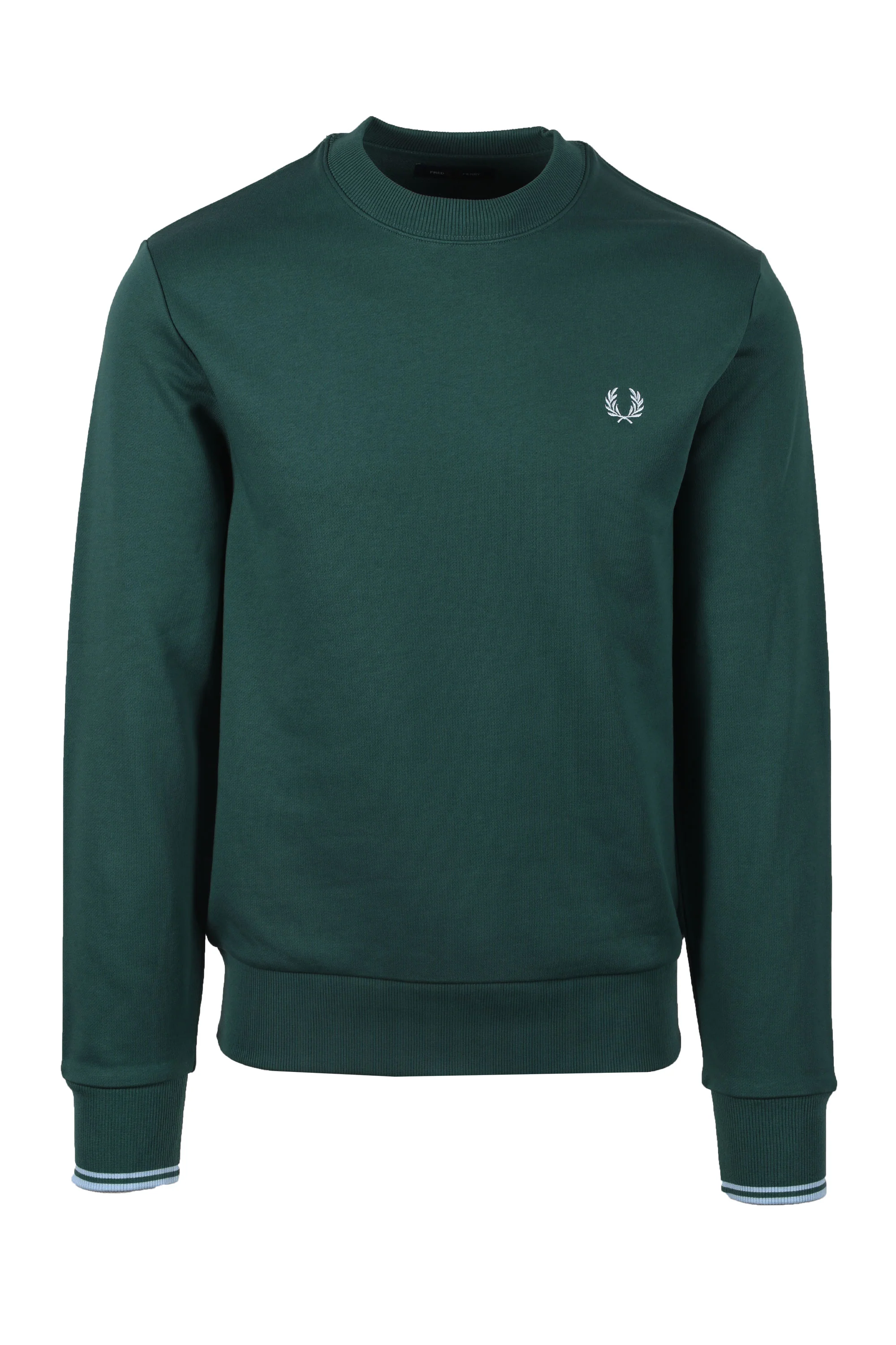 Fred Perry Crew Neck Sweatshirt Sport Green/Track Blue