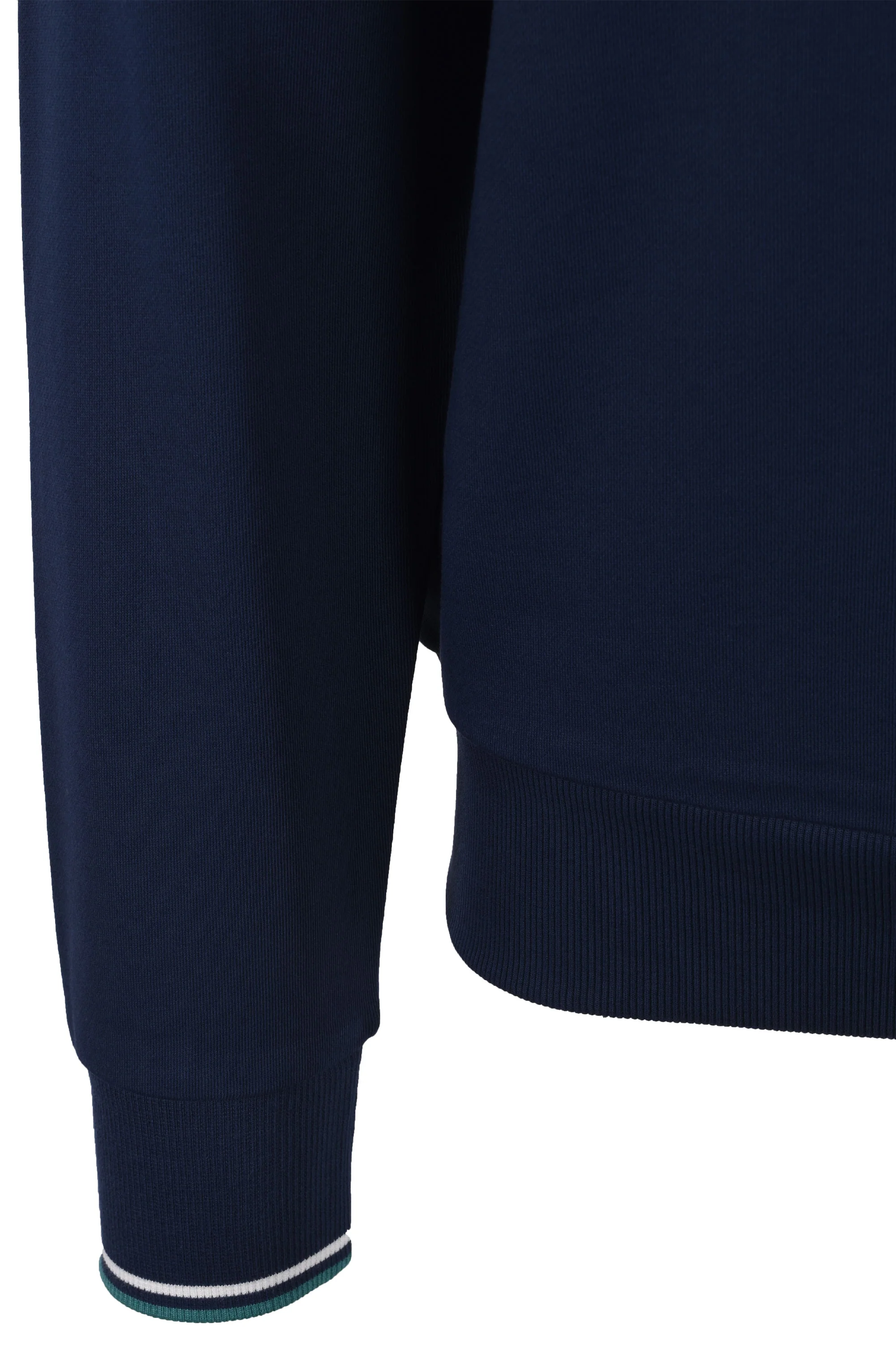 FRED PERRY CREW NECK SWEATSHIRT TENNIS BLUE/SNOW WHITE/DEEP MINT - Image 3