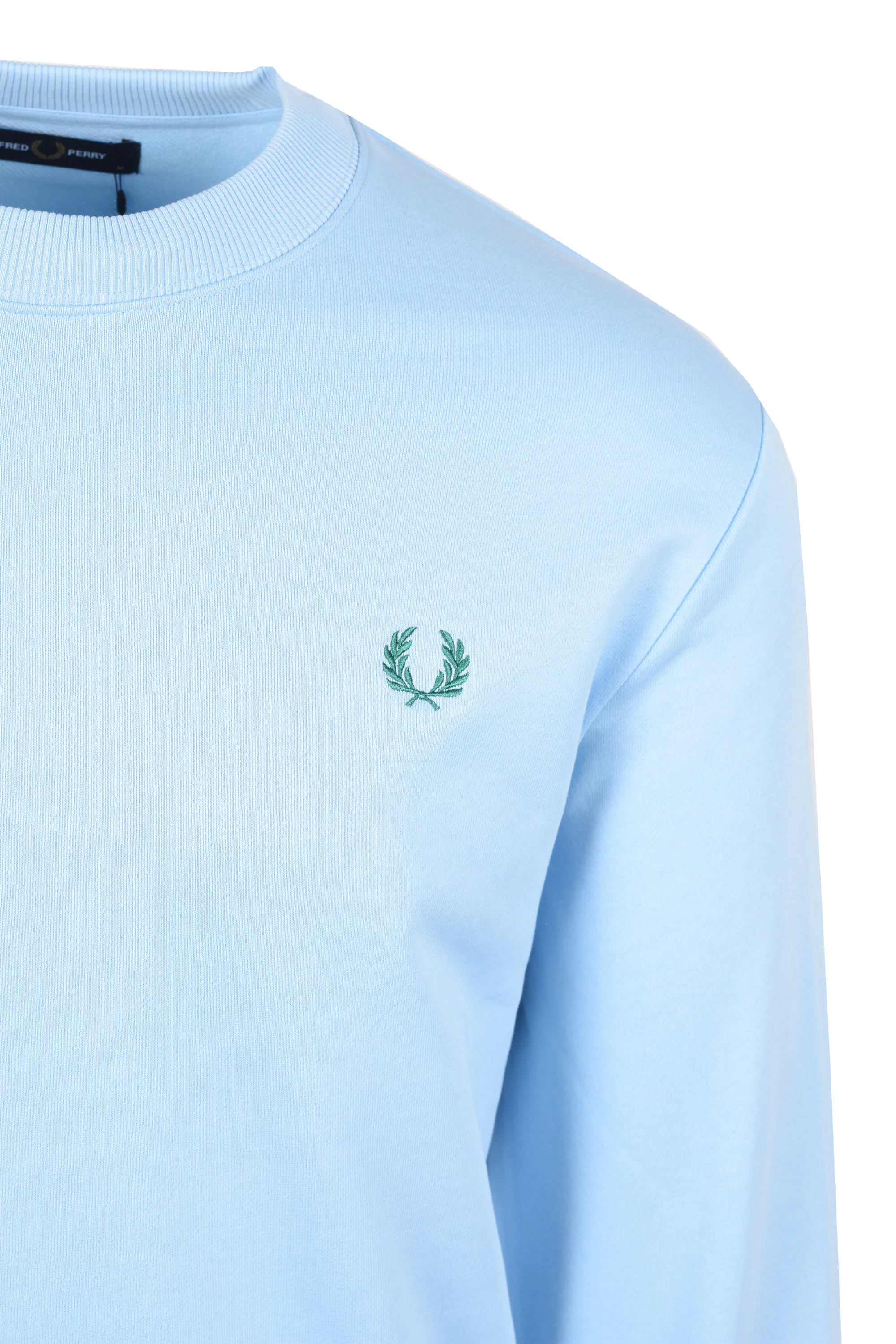Fred Perry Crew Neck Sweatshirt Track Blue/Burnt Red/Green - Image 2