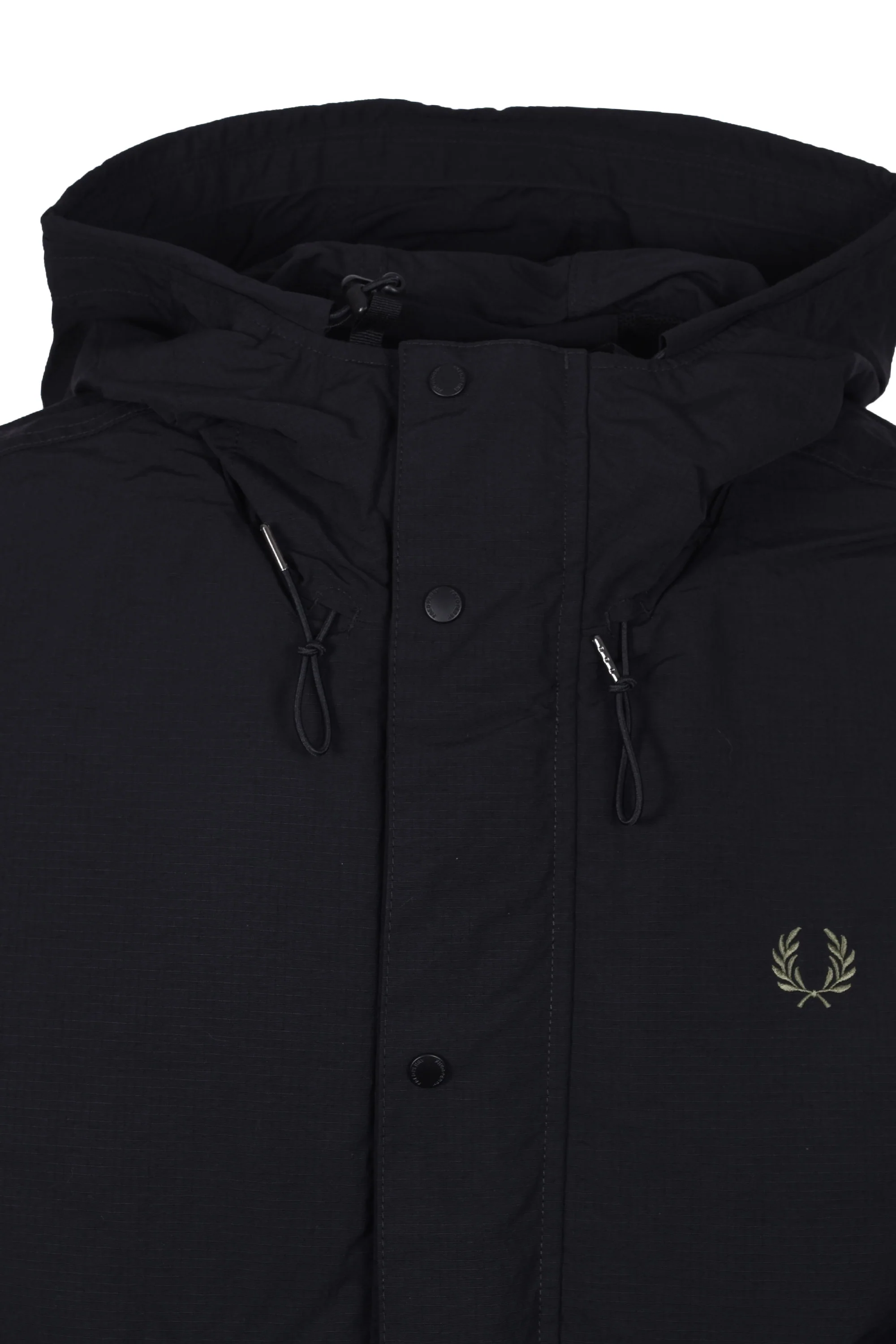 FRED PERRY CROPPED RIPSTOP PARKA BLACK - Image 2