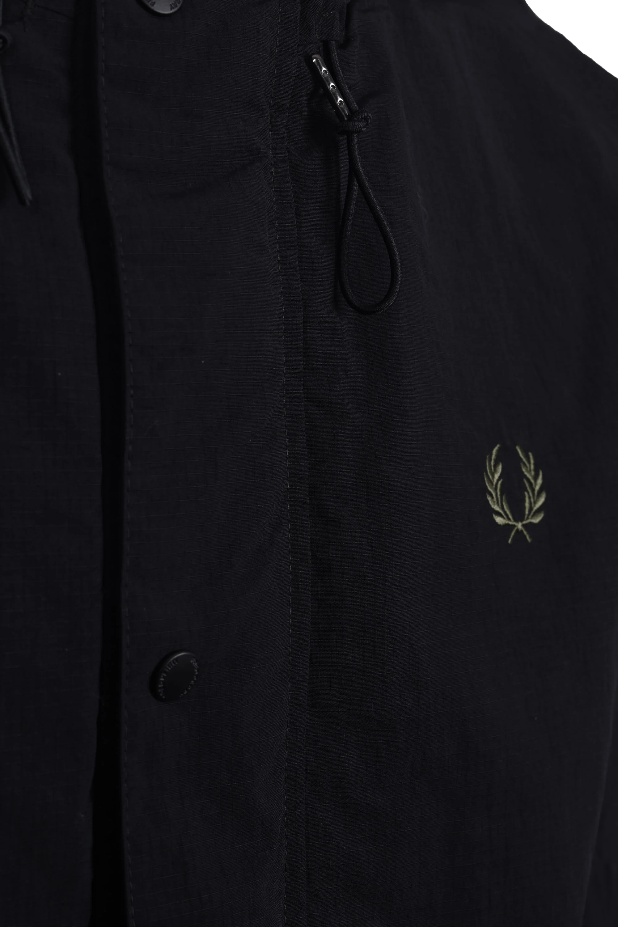 FRED PERRY CROPPED RIPSTOP PARKA BLACK - Image 5