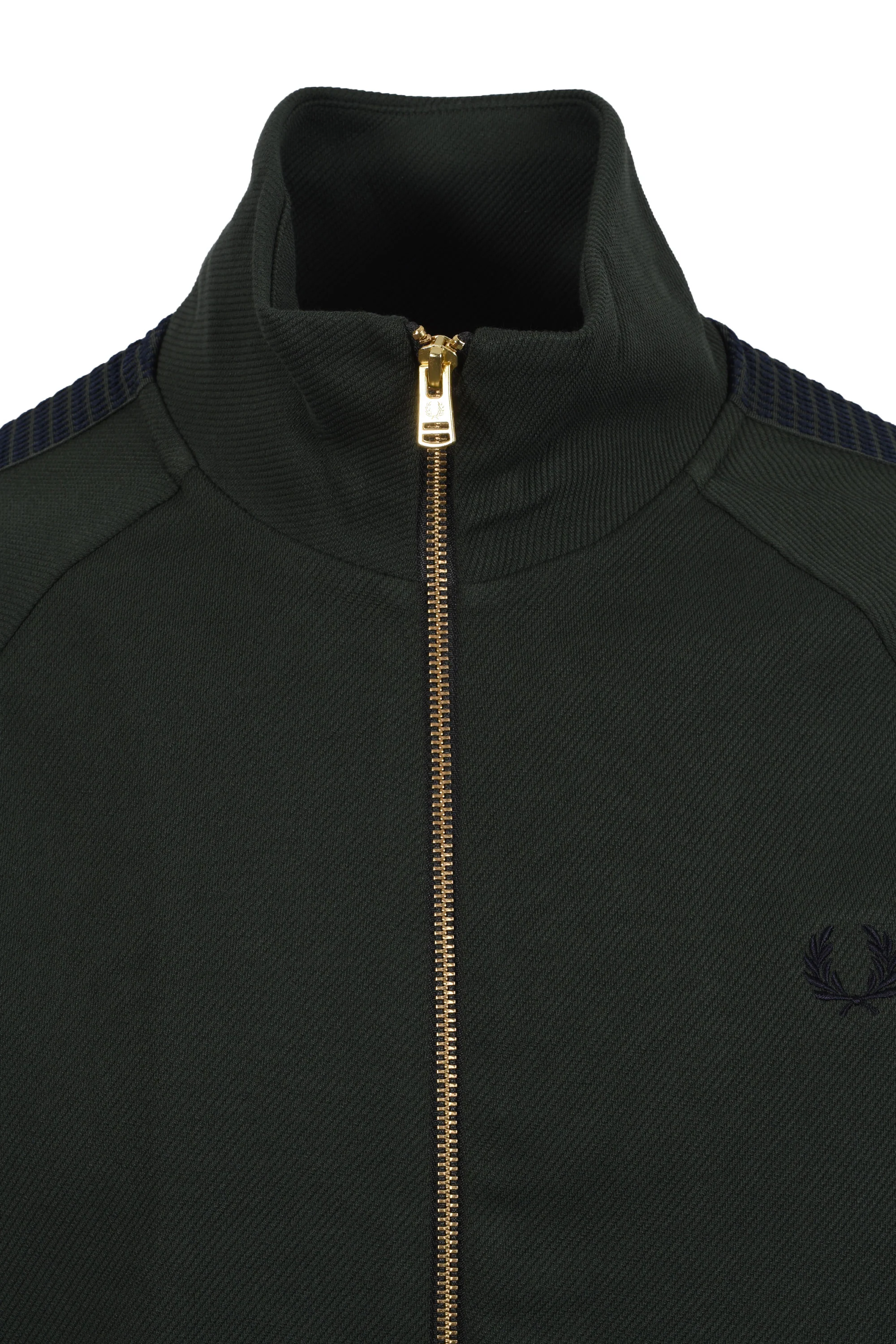 FRED PERRY DASH TAPED TRACK JACKET COURT GREEN - Image 2