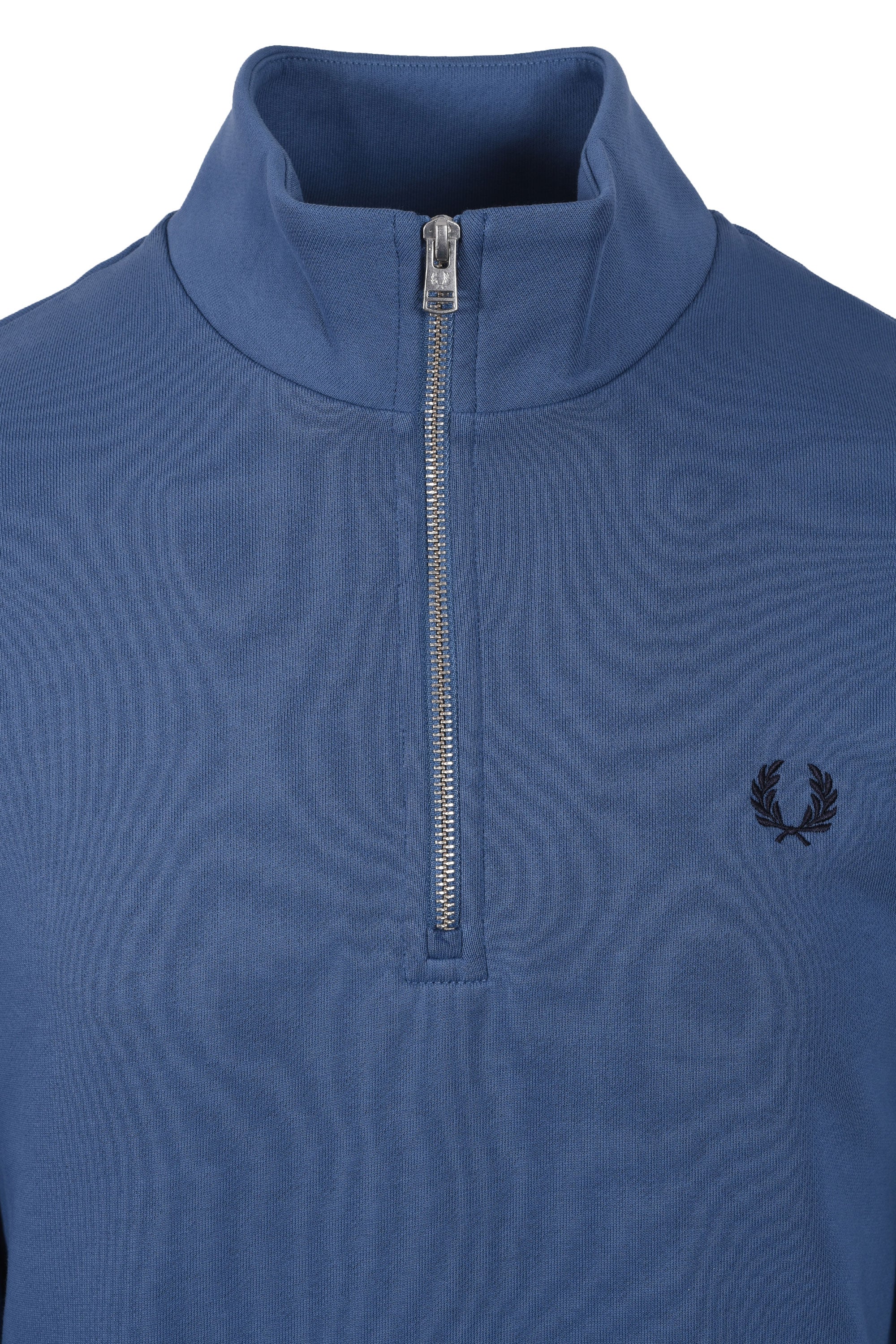 FRED PERRY HALF ZIP SWEATSHIRT ACE BLUE/WHITE/TENNIS BLUE - Image 2