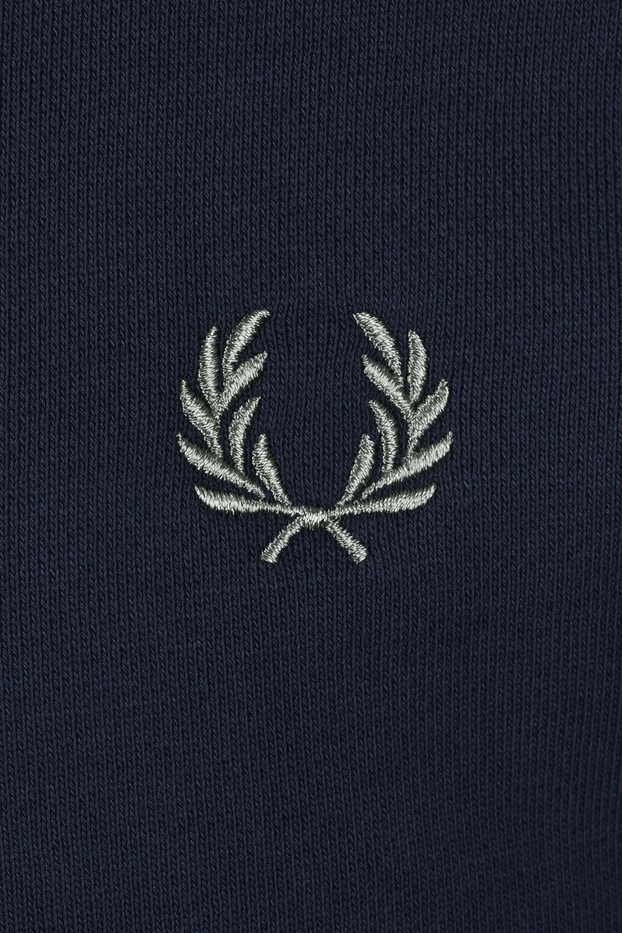 Fred Perry Half Zip Sweatshirt Dark Airforce/Lilac/Bayleaf - Image 3