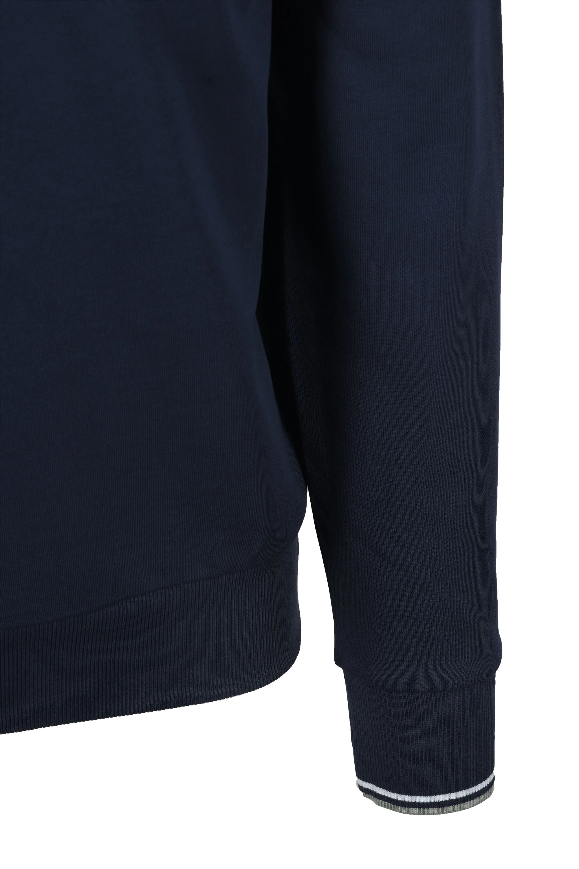Fred Perry Half Zip Sweatshirt Dark Airforce/Lilac/Bayleaf - Image 4