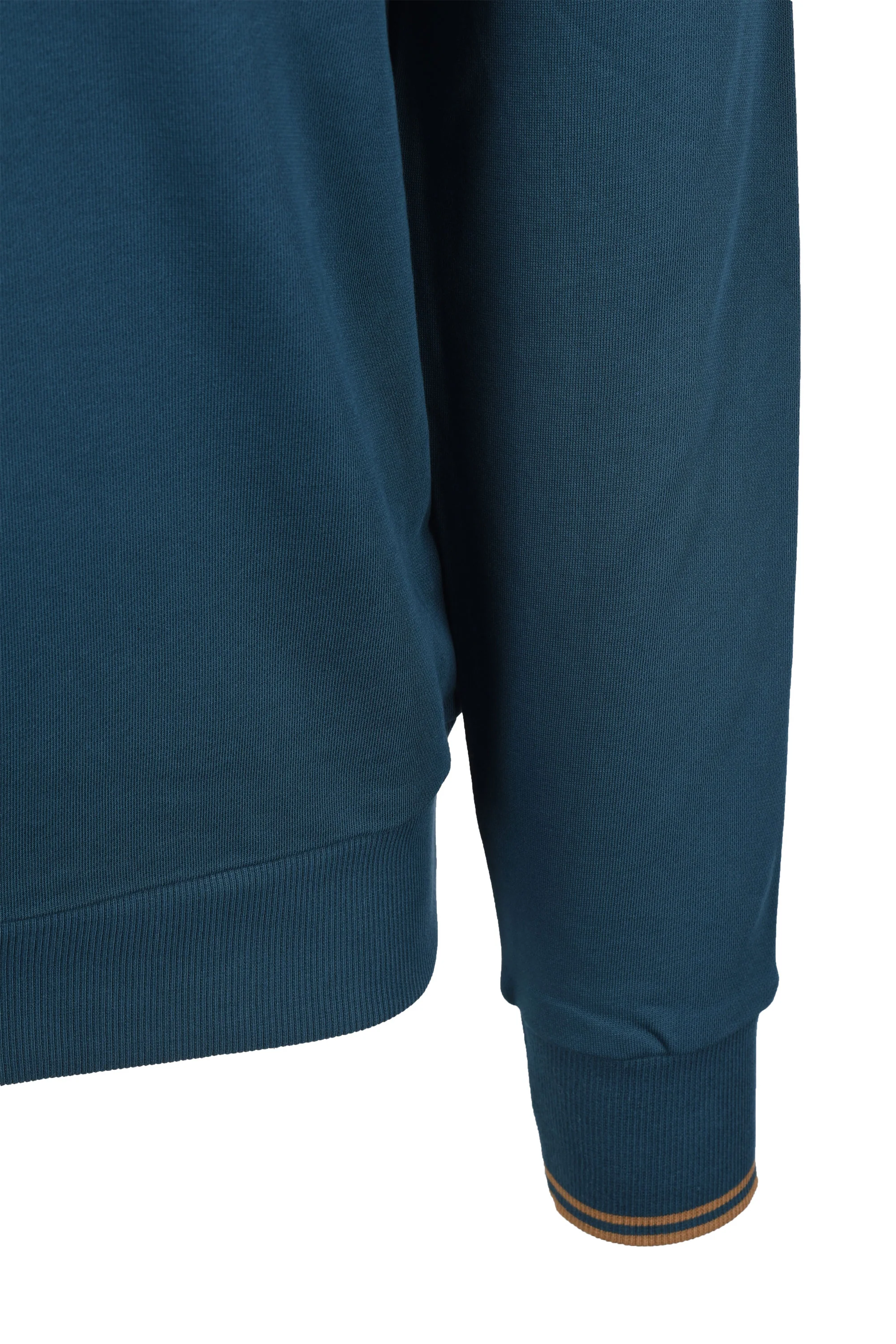 Fred Perry Half Zip Sweatshirt Dark Petrol/Shaded Stone - Image 3