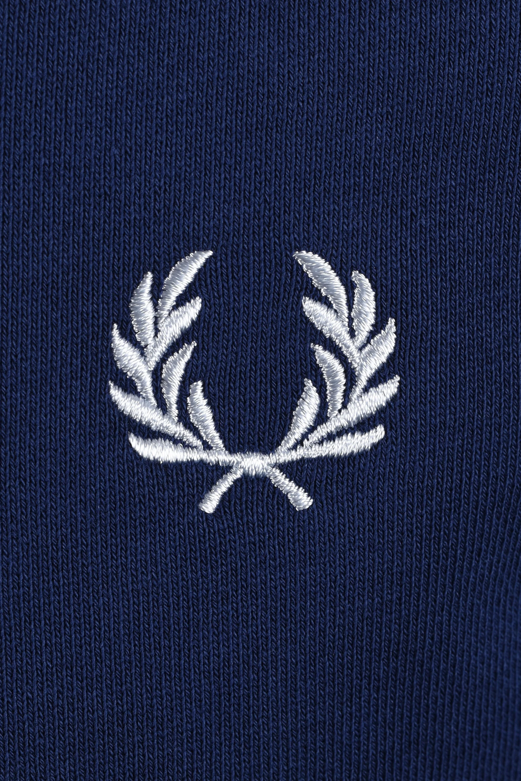 FRED PERRY HALF ZIP SWEATSHIRT FRENCH NAVY/DUSKY BLUE - Image 3