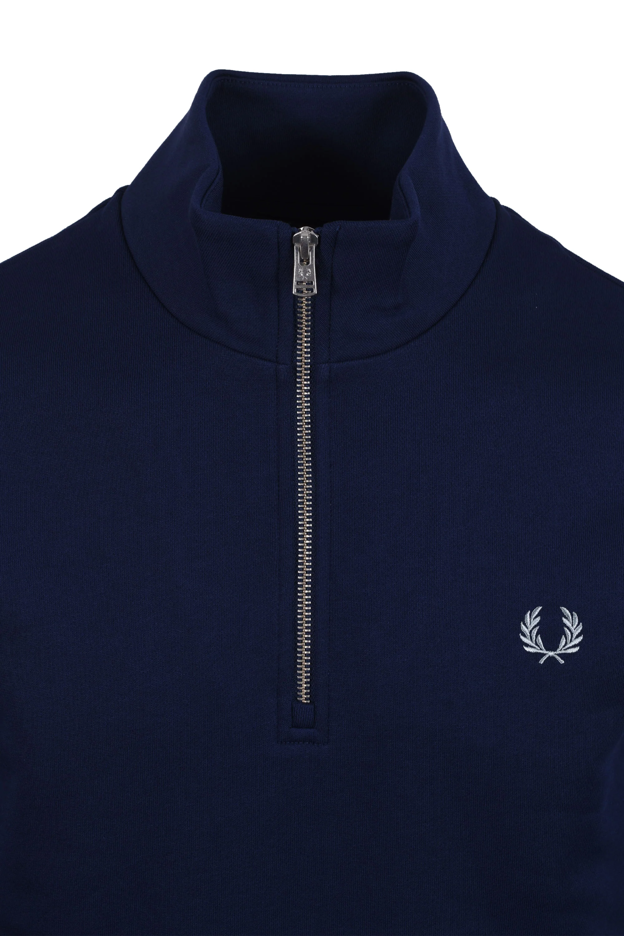 FRED PERRY HALF ZIP SWEATSHIRT FRENCH NAVY/GOLD/BLUE - Image 2