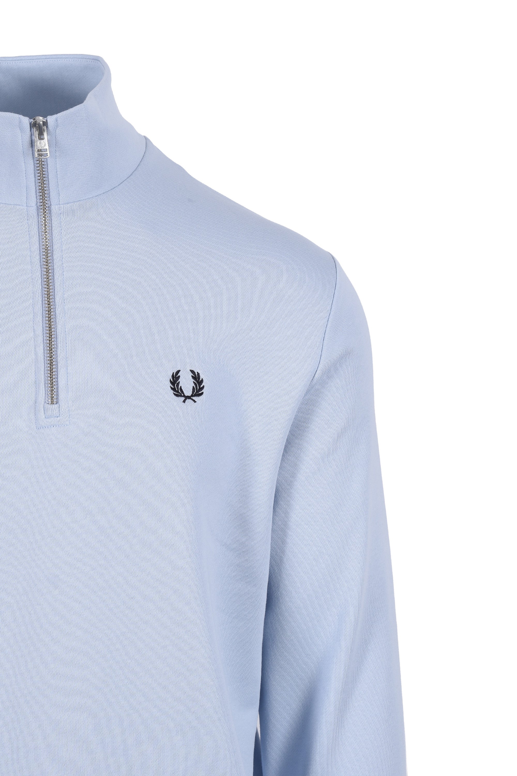 Fred Perry Half Zip Sweatshirt Light Smoke - Image 2