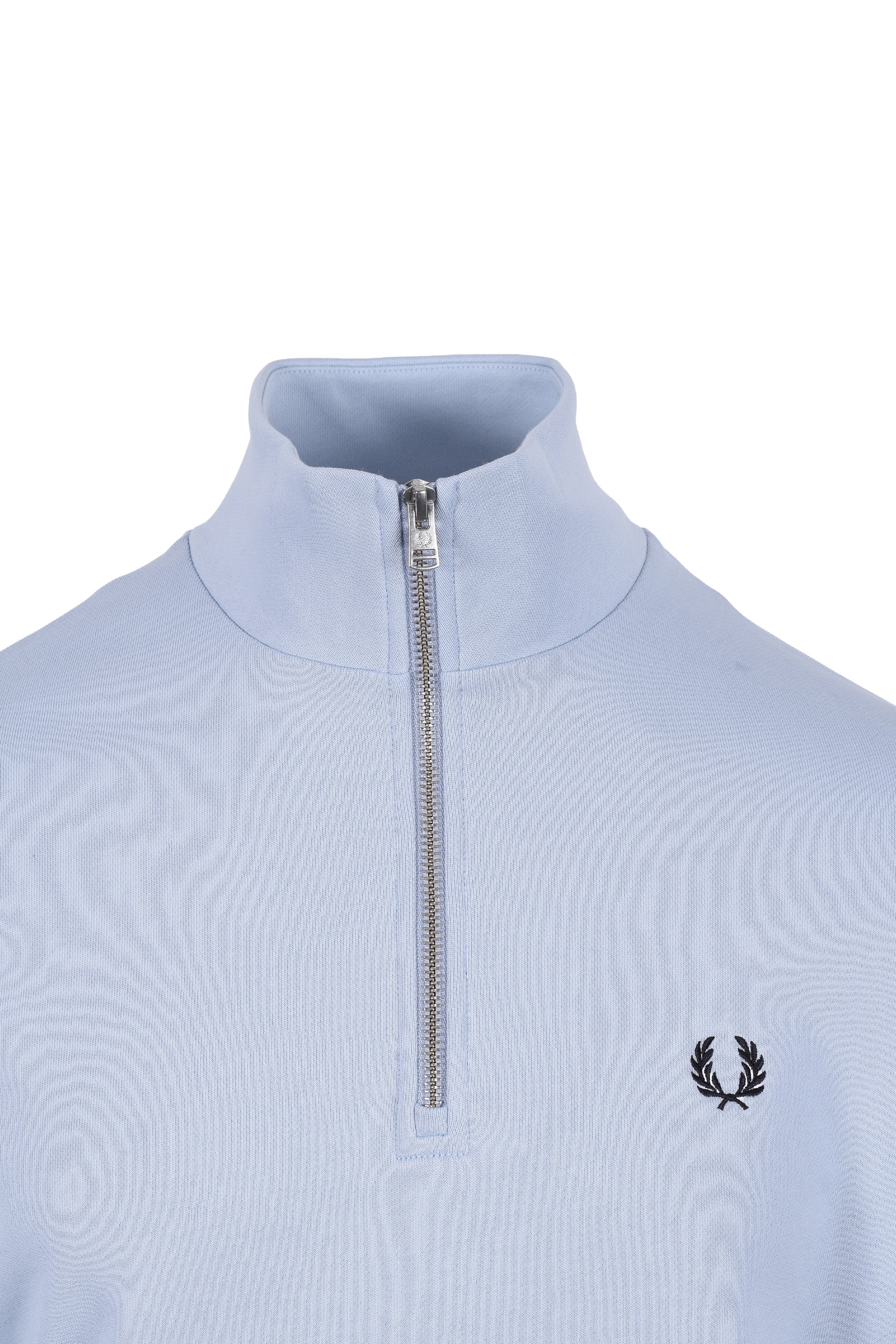 Fred Perry Half Zip Sweatshirt Light Smoke - Image 3