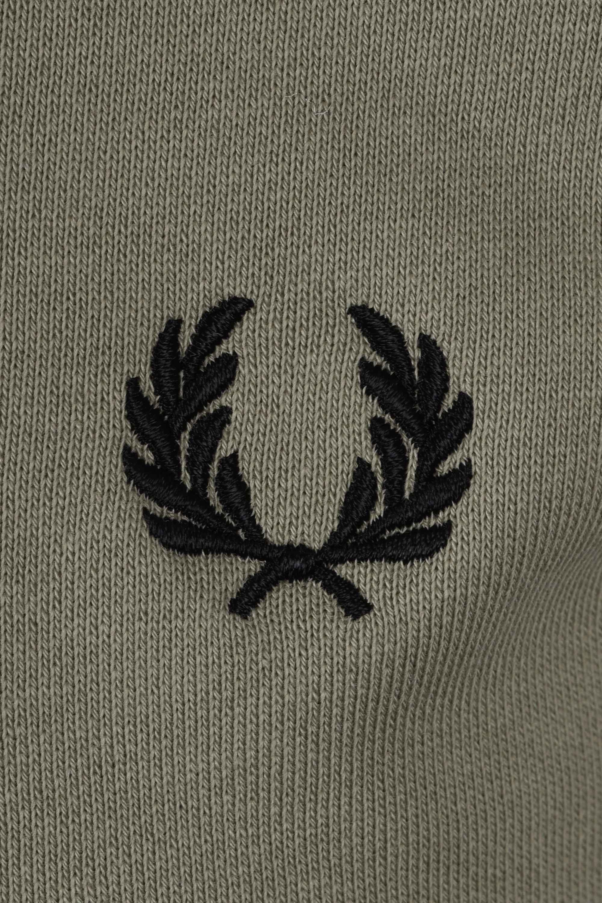 FRED PERRY HALF ZIP SWEATSHIRT SEAGRASS/BLACK - Image 3