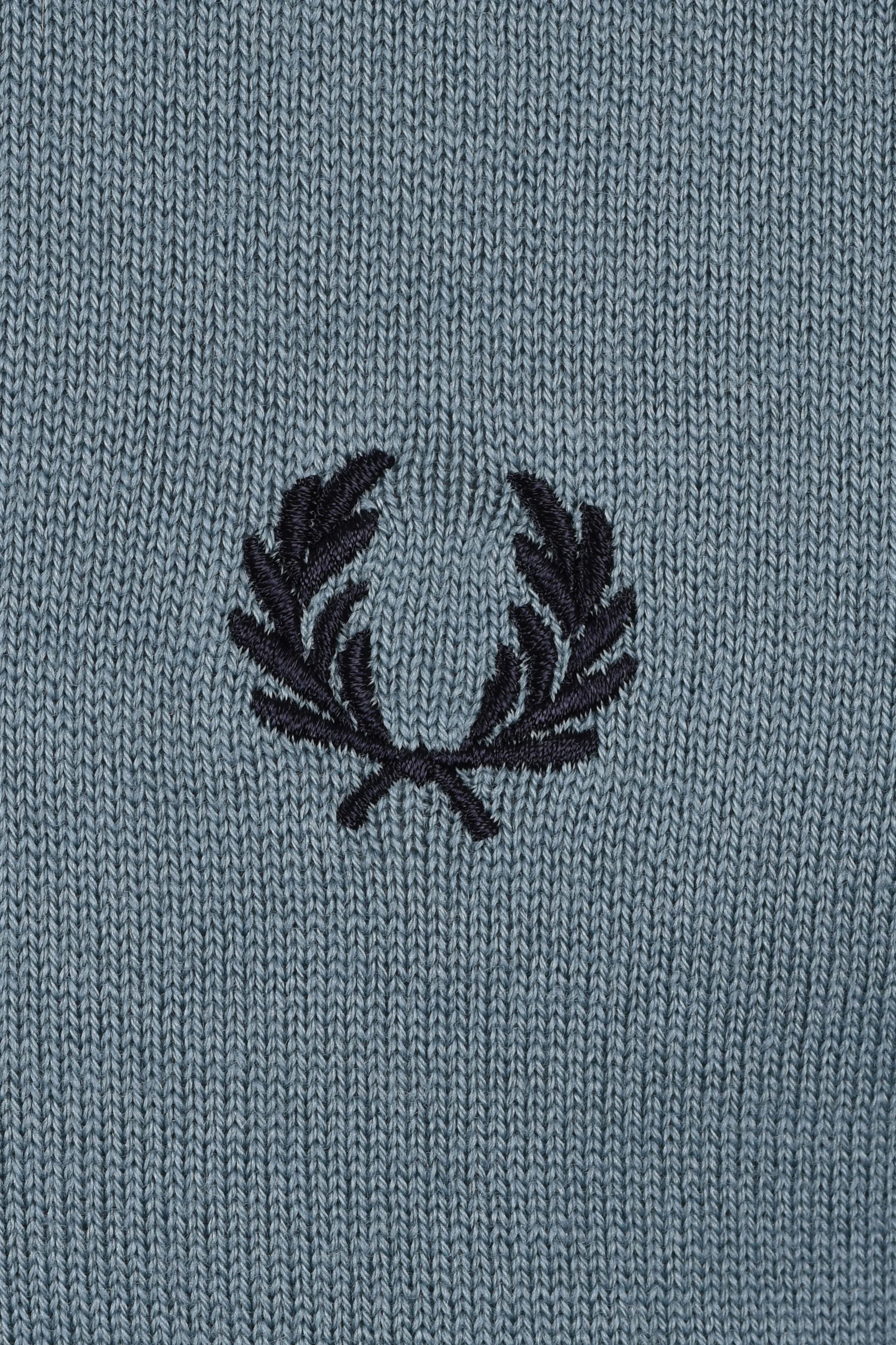FRED PERRY LS KNITTED SHIRT STOCKPORT BLUE - Image 3