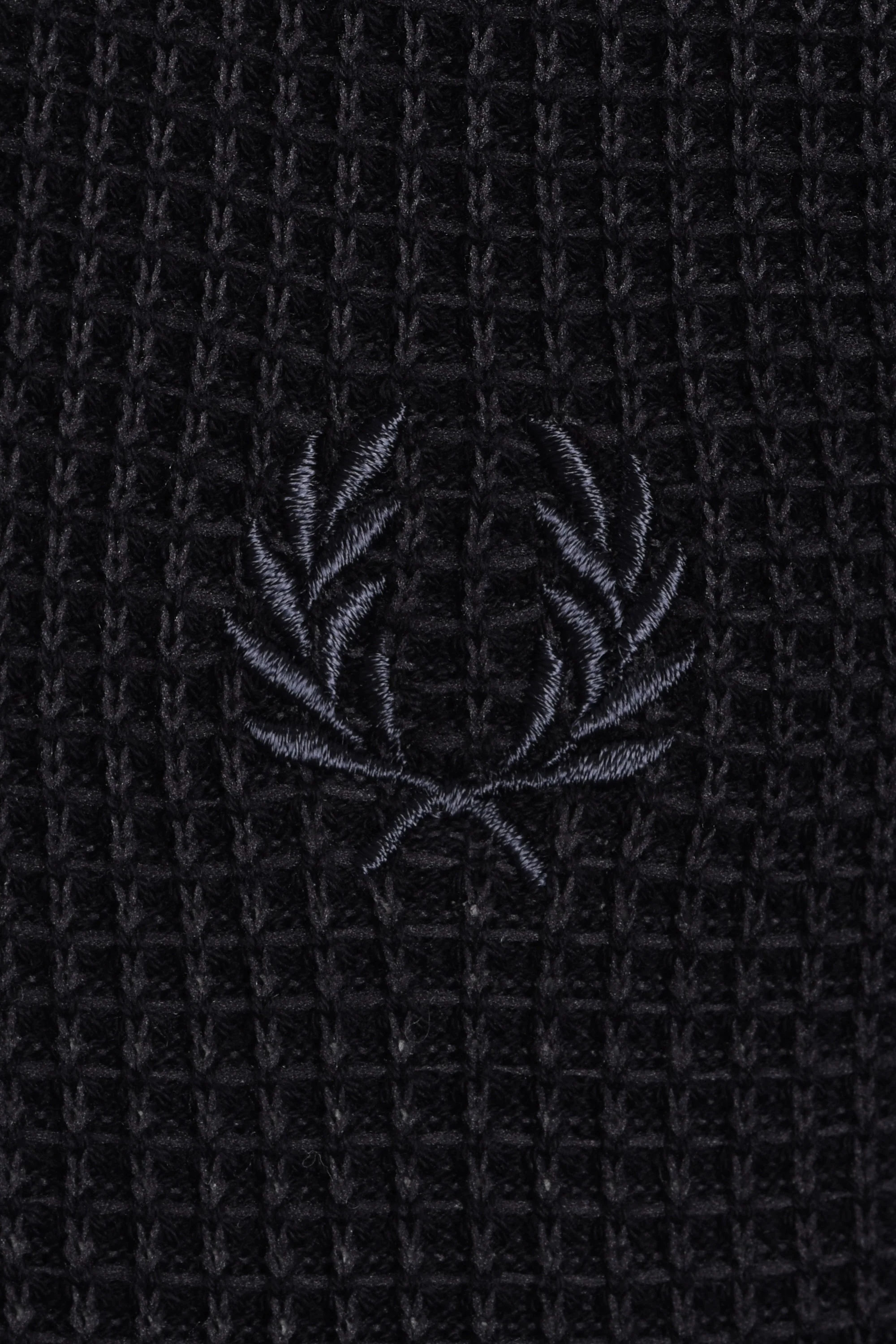 FRED PERRY PANEL KNITTED SHIRT BLACK - Image 3