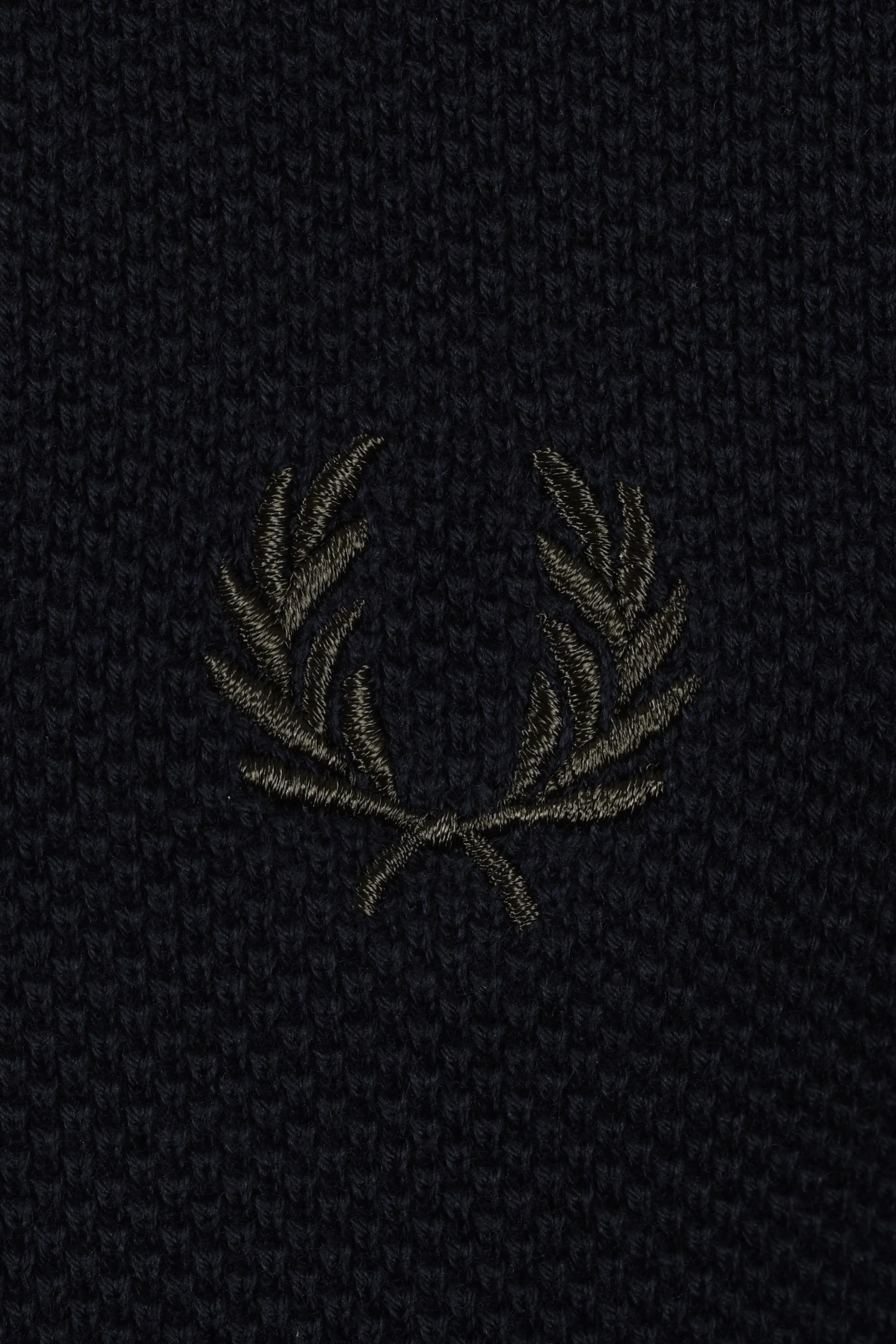 Fred Perry Pique Knitted Polo Navy - Image 3