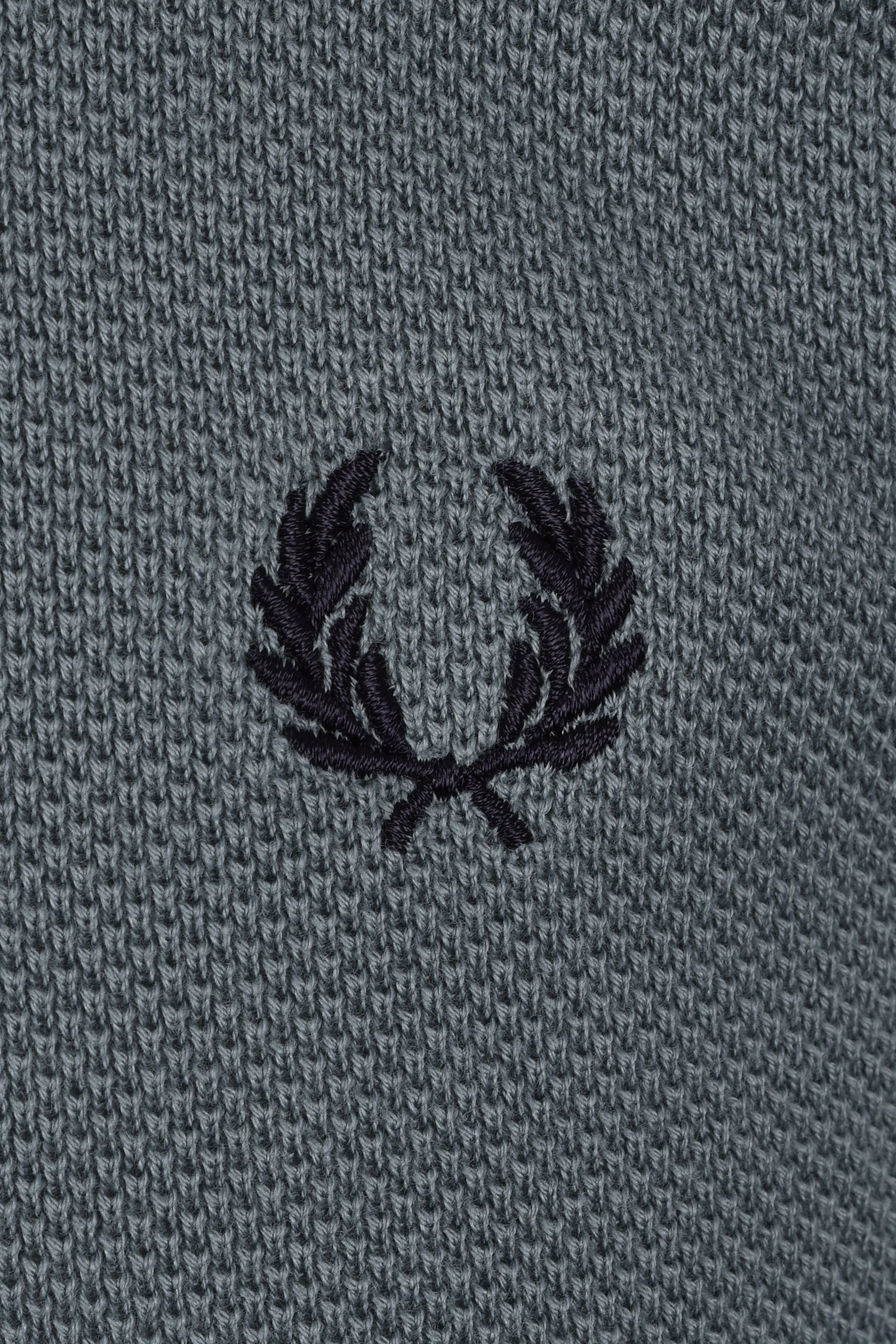 Fred Perry Pique Knitted Polo Stockport Blue - Image 3