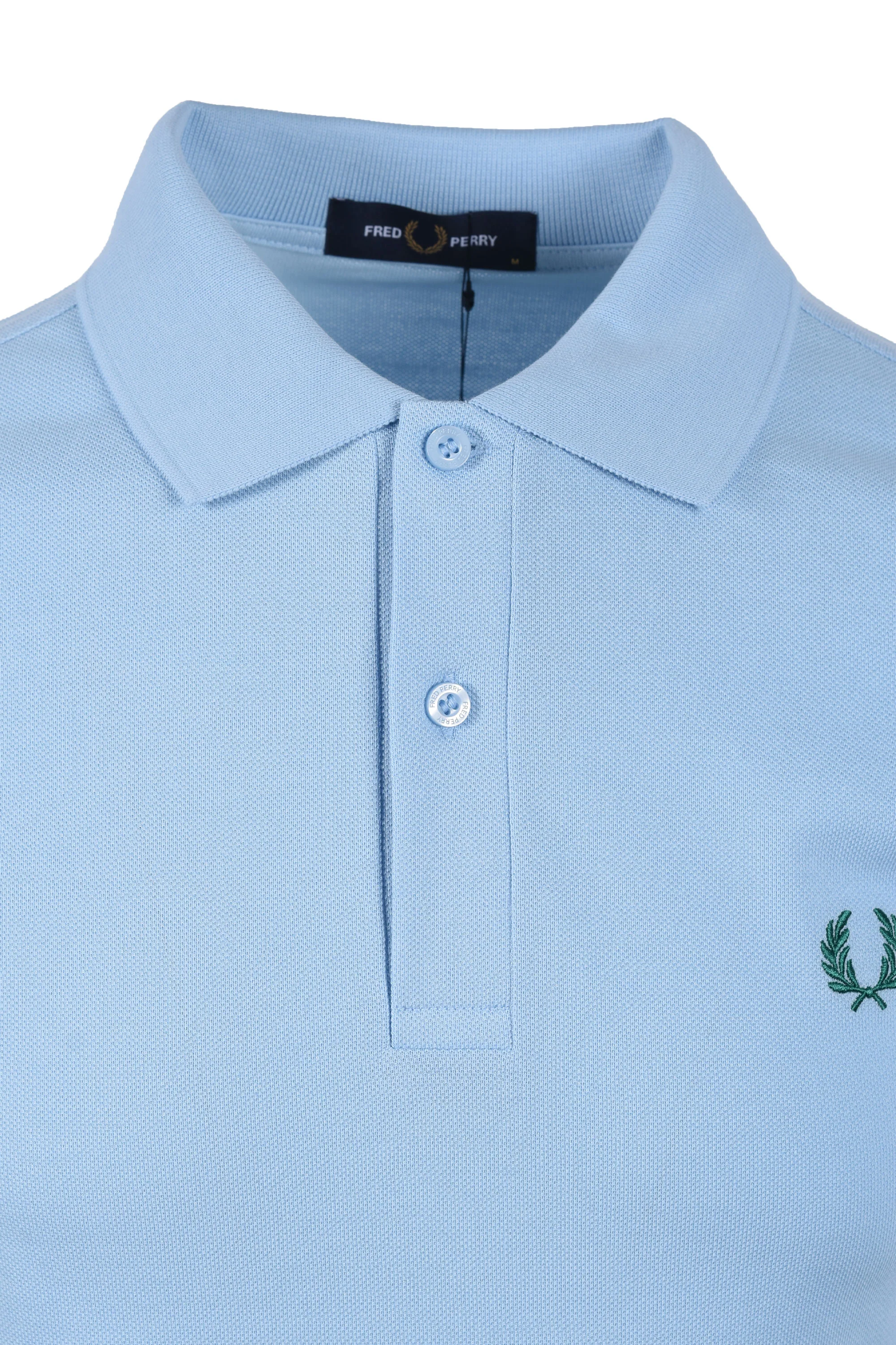 FRED PERRY POLO SHIRT TRACK BLUE/SPORT GREEN - Image 2