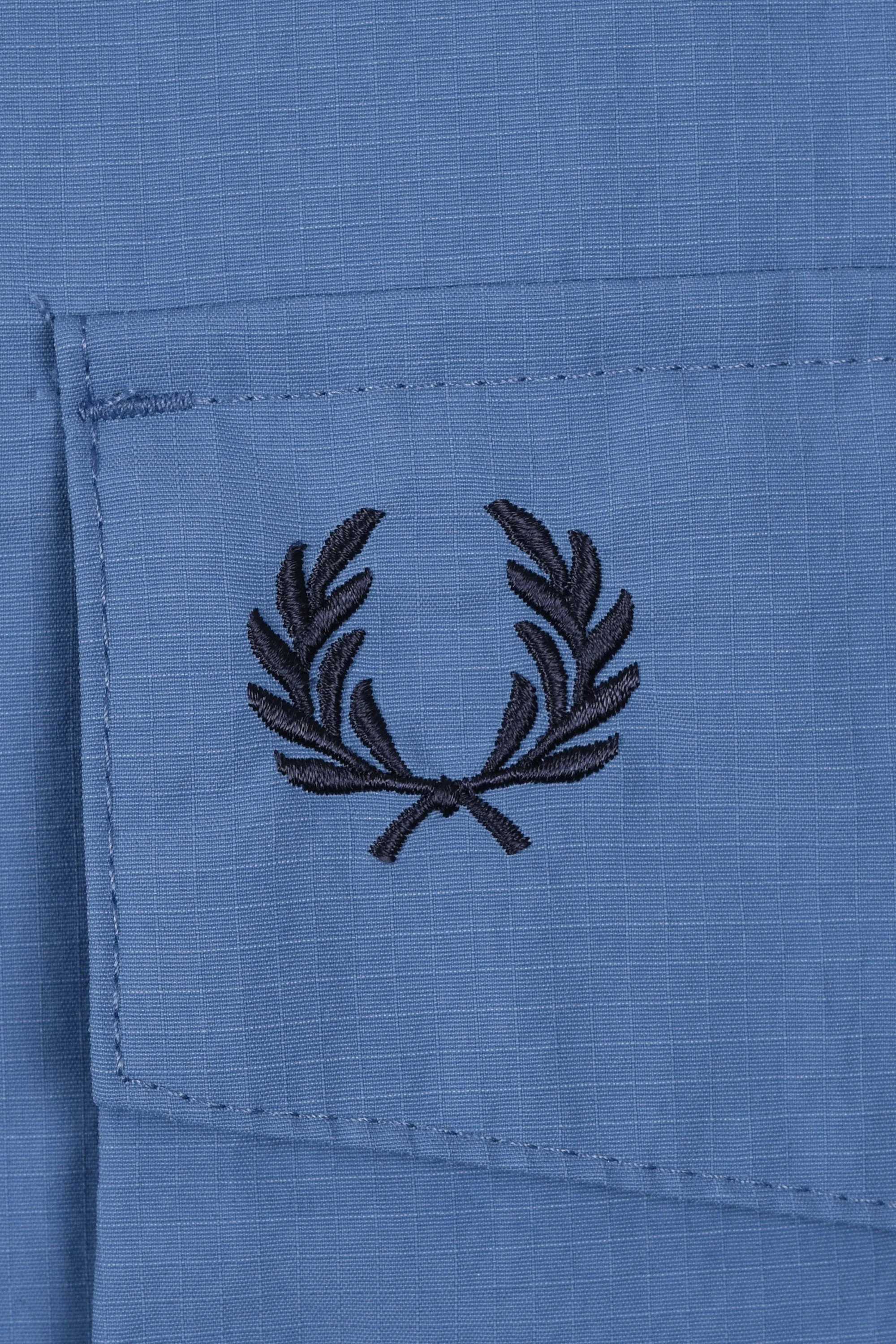 FRED PERRY RIPSTOP POCKET OVERSHIRT ACE BLUE - Image 3