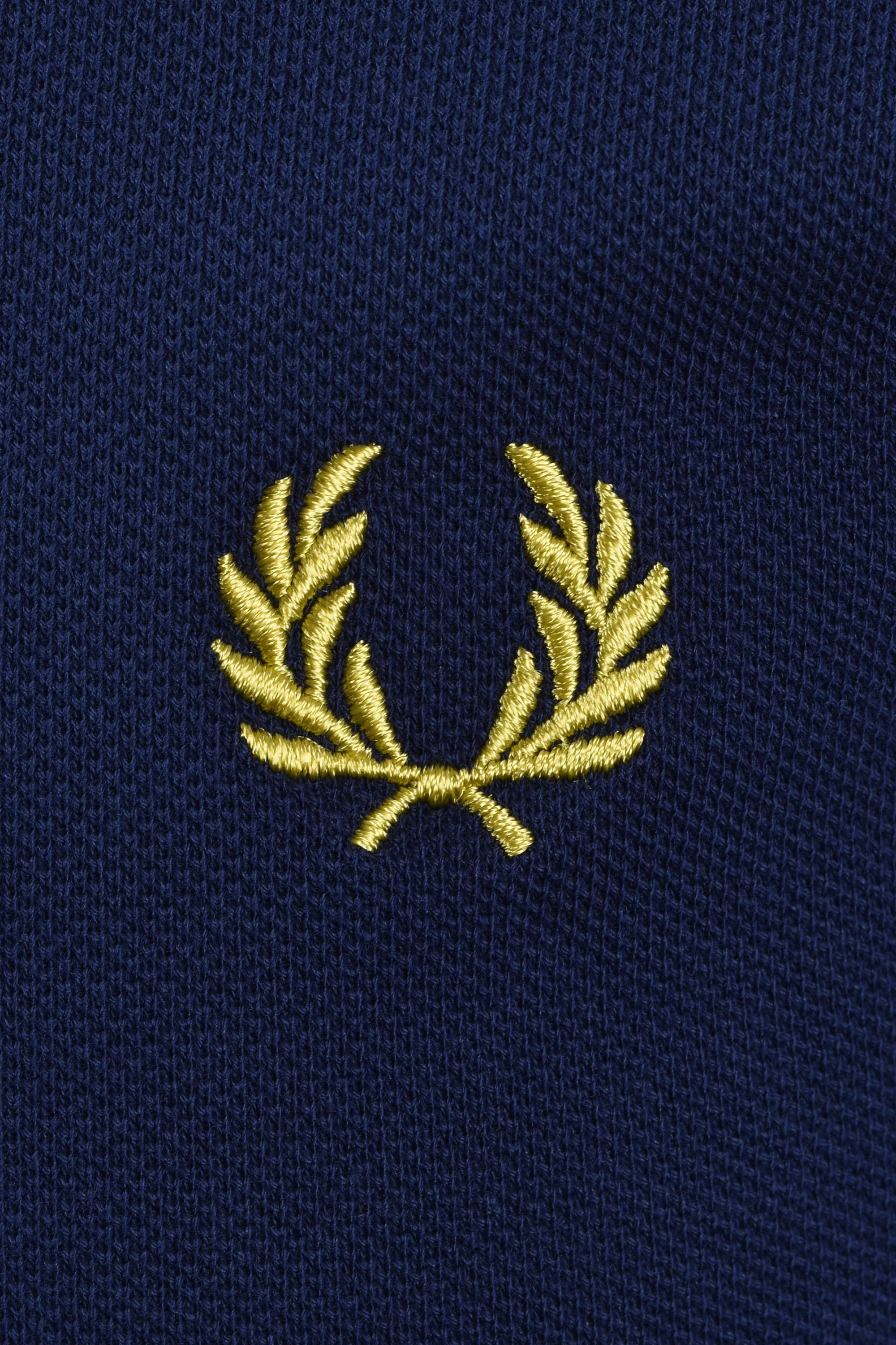 FRED PERRY SHIRT FRENCH NAVY/CITRON - Image 3