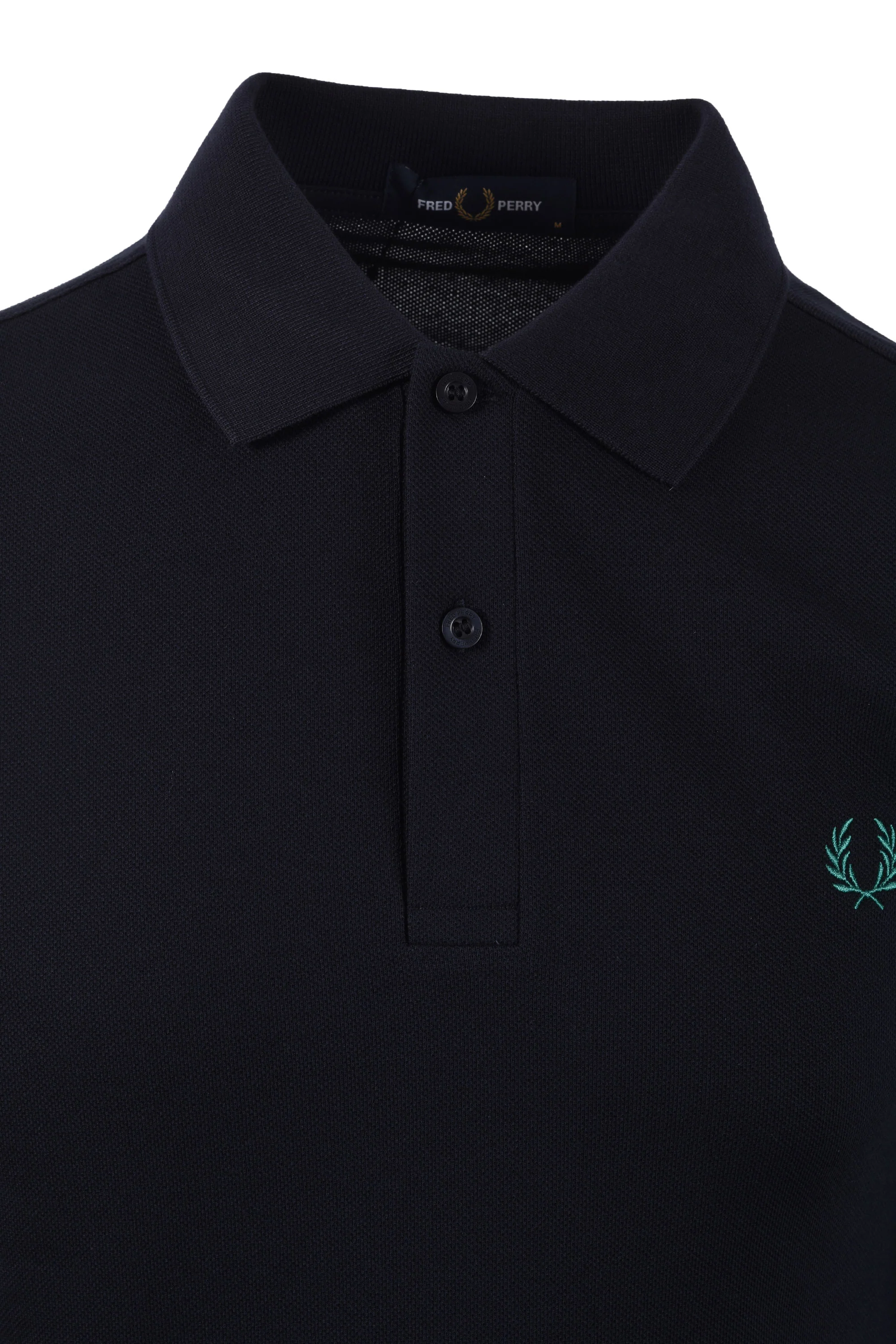 FRED PERRY SHIRT NAVY/SPORT GREEN - Image 2