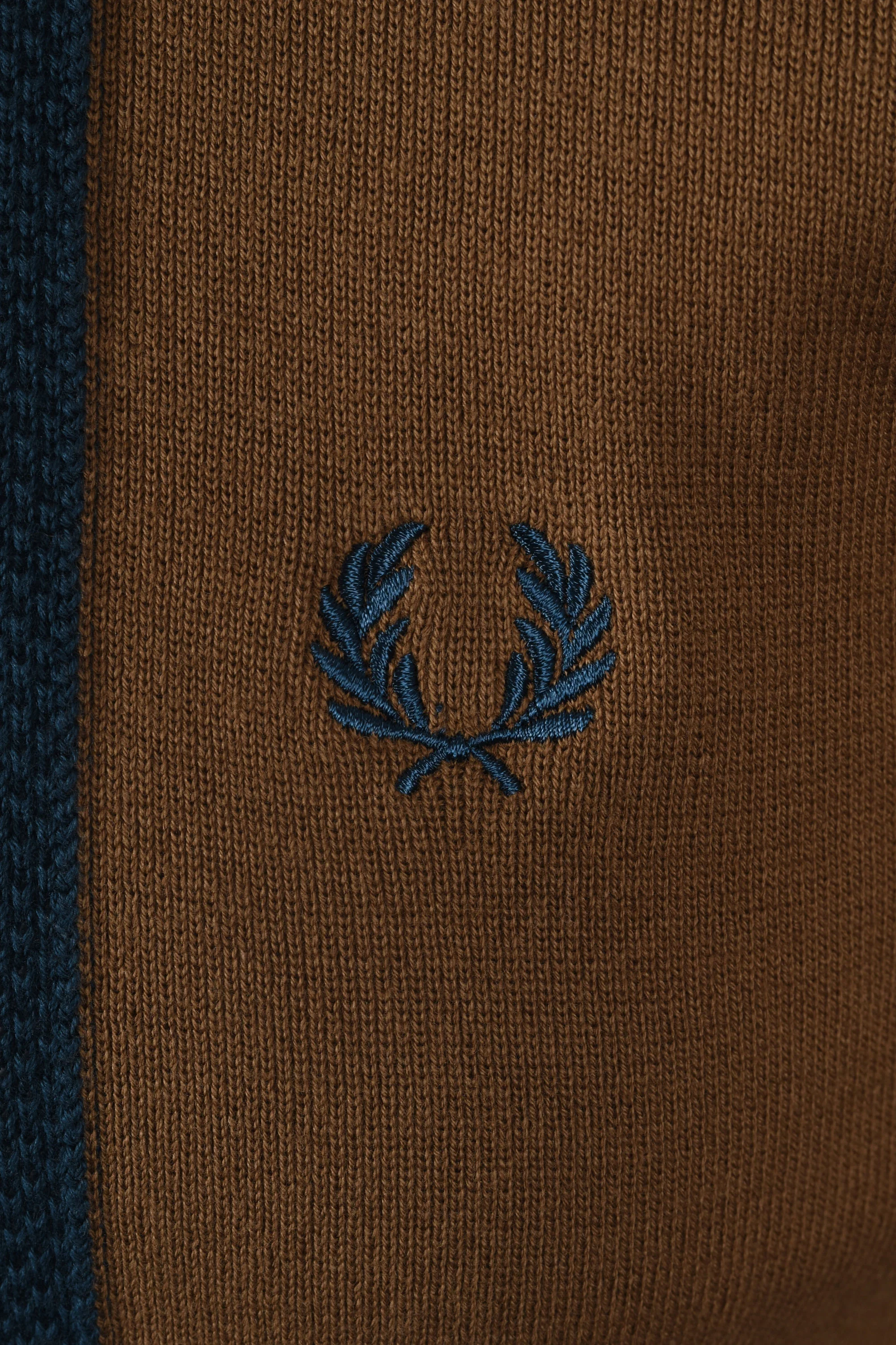 Fred Perry Stripe Knitted Shirt Shaded Stone - Image 3