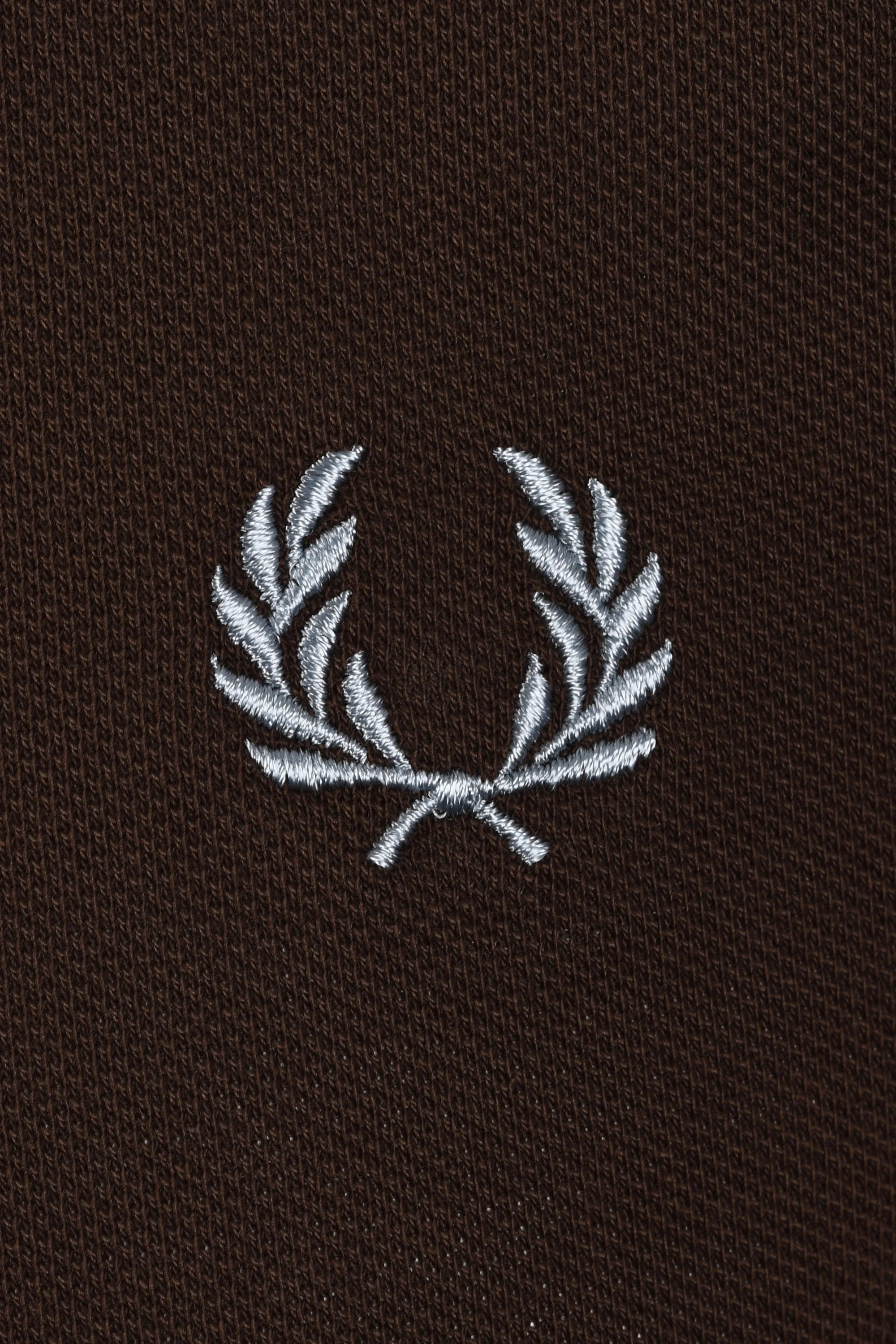Fred Perry Striped Cuff T-Shirt Burnt Tobacco - Image 3