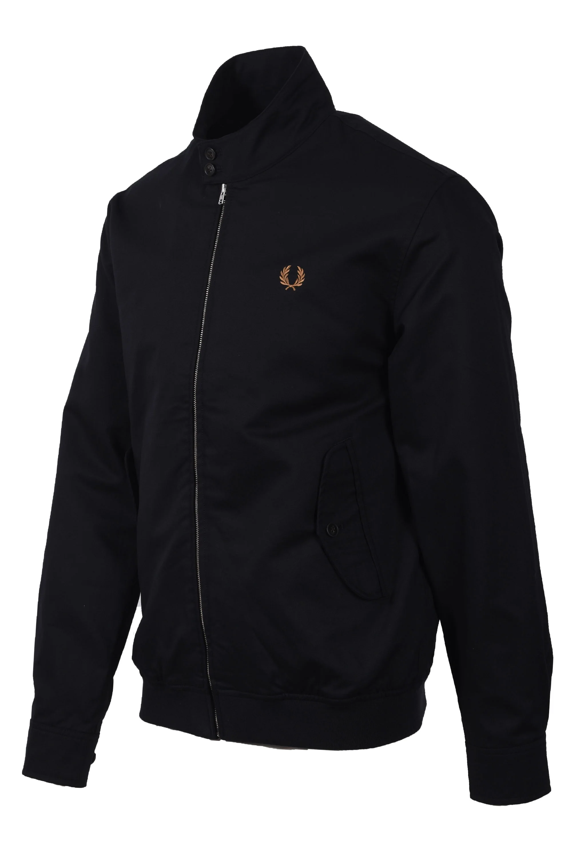 FRED PERRY TWILL HARRINGTON JACKET BLACK - Image 2
