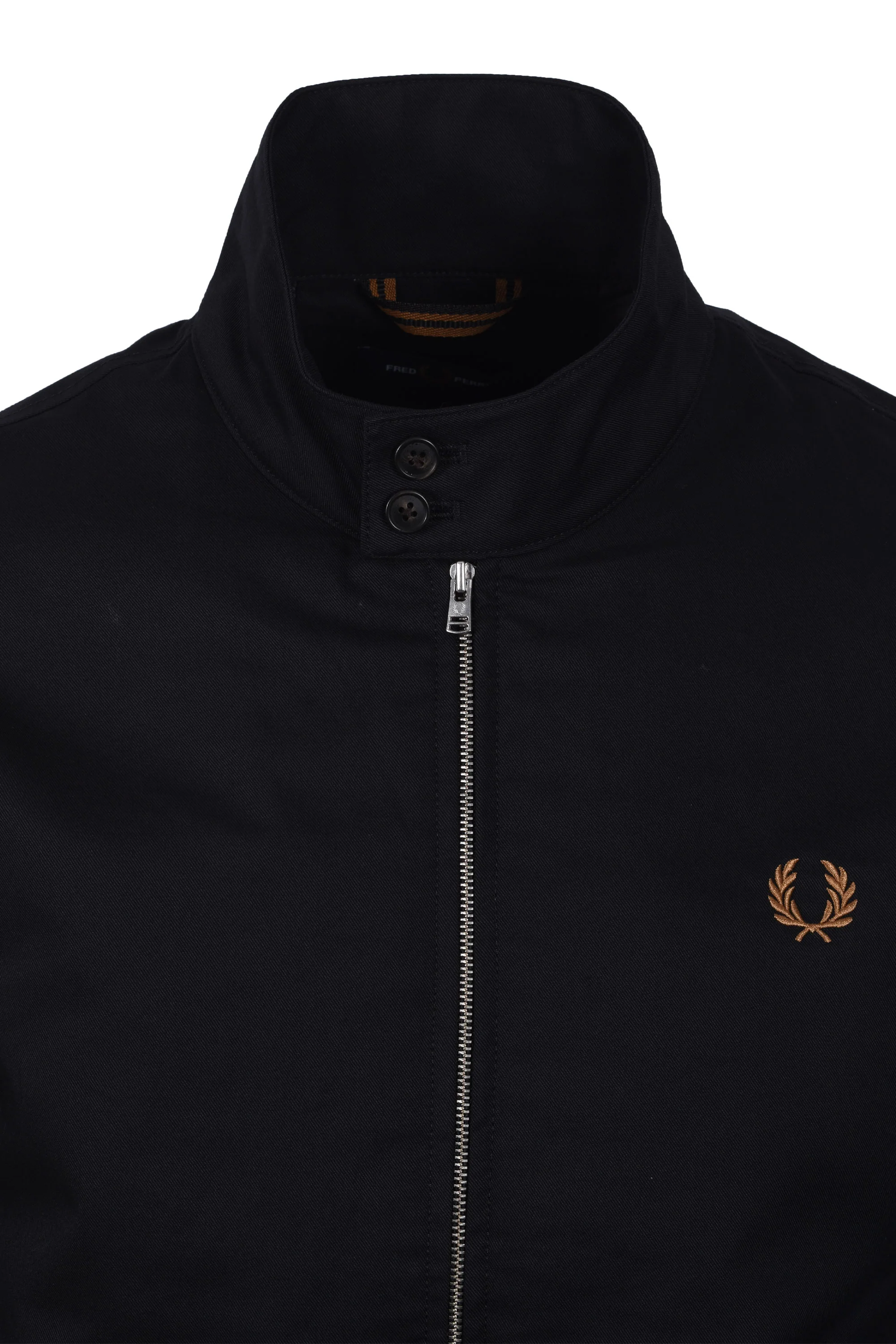 FRED PERRY TWILL HARRINGTON JACKET BLACK - Image 3