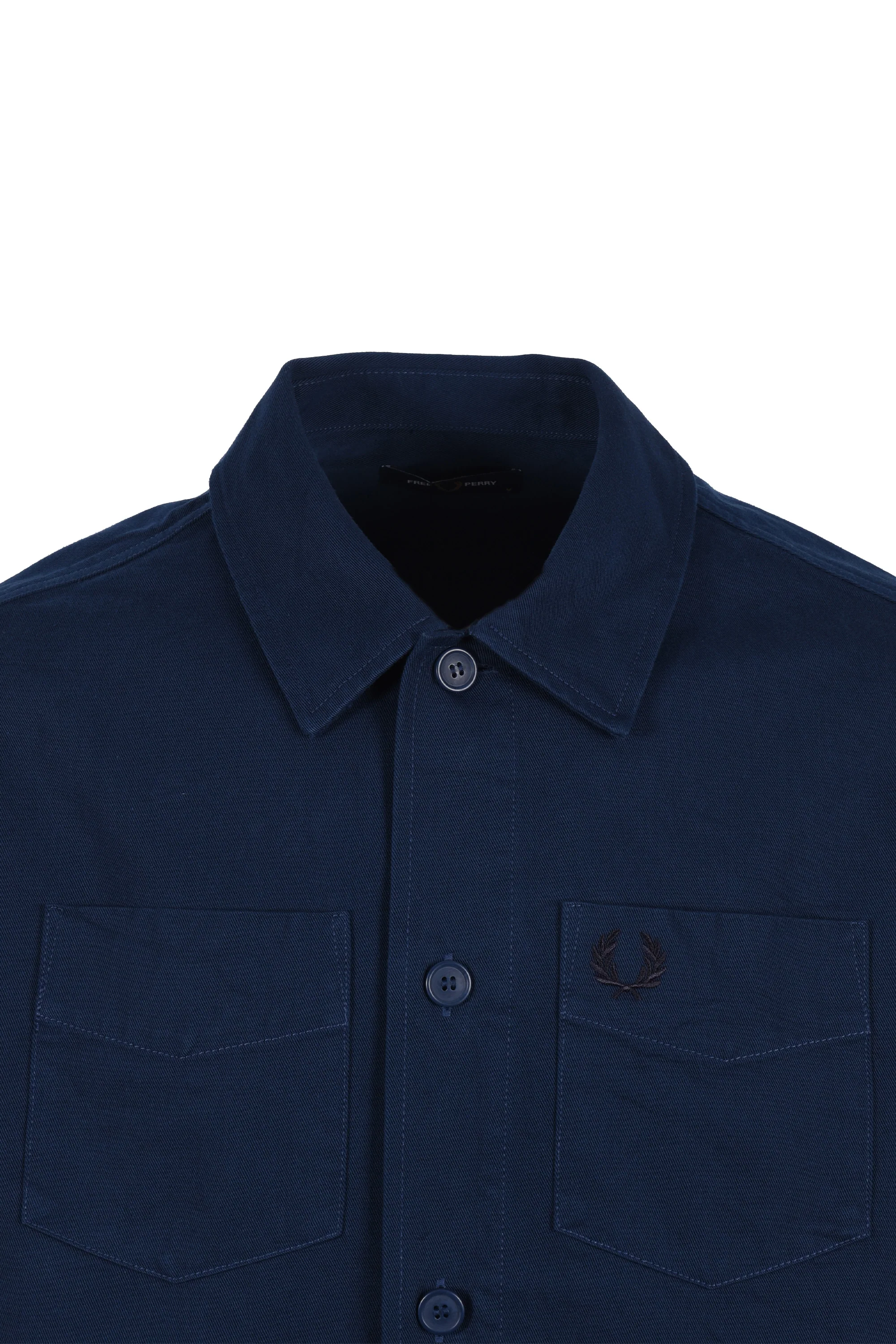 Fred Perry Twill Overshirt Tennis Blue - Image 2