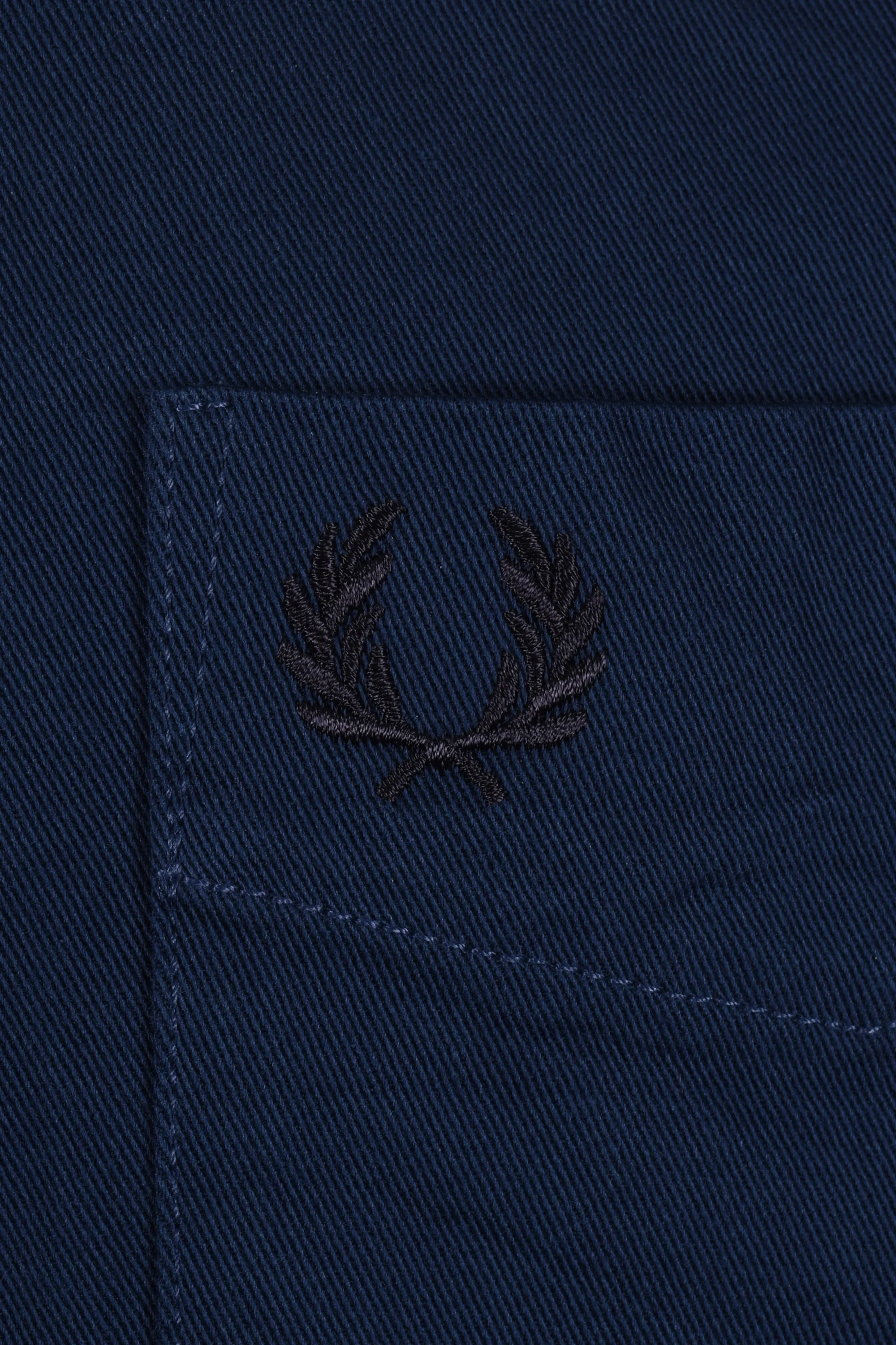 Fred Perry Twill Overshirt Tennis Blue - Image 3
